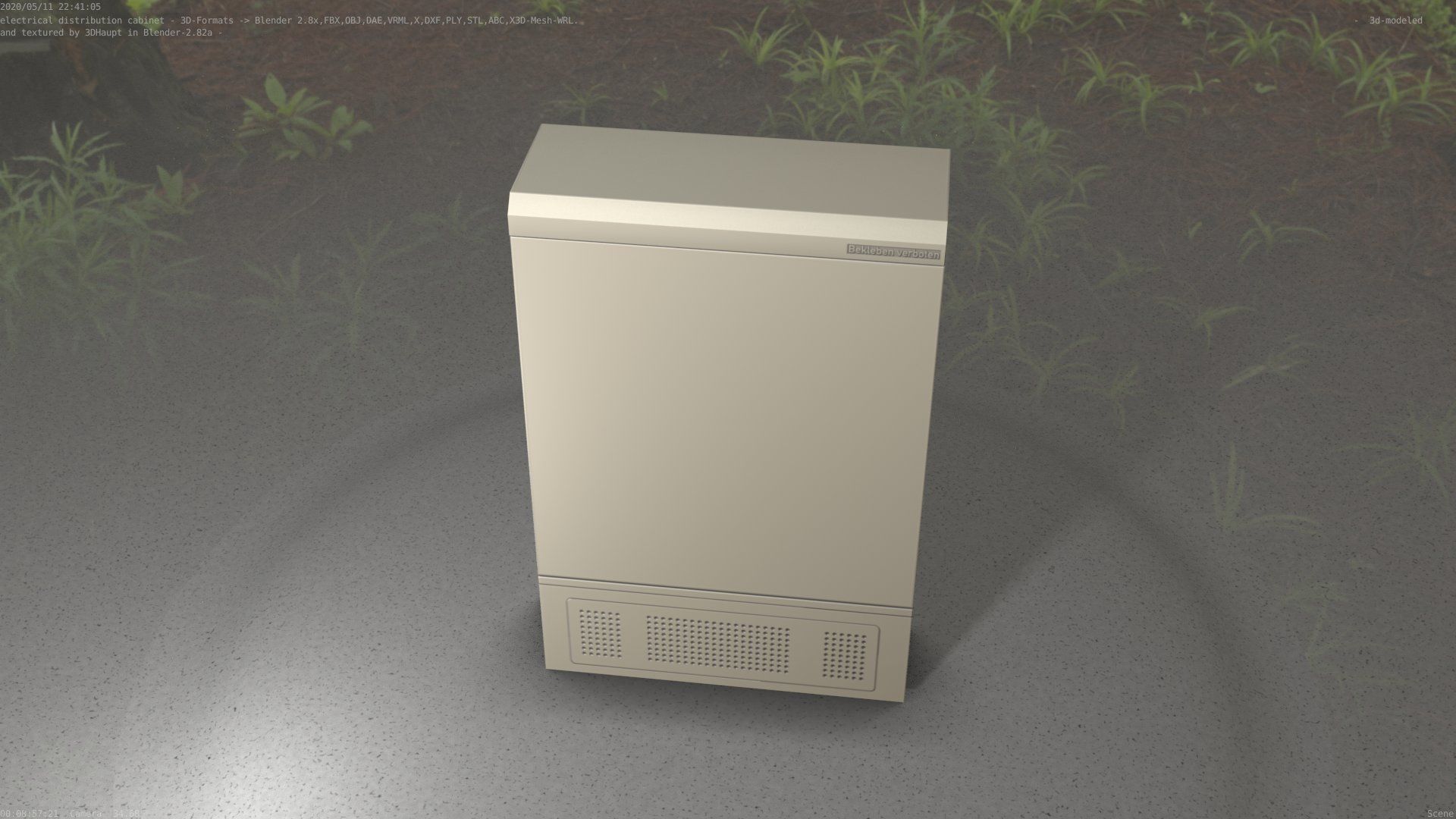 Electrical Distribution Cabinet 130 Low-poly 3D model_19