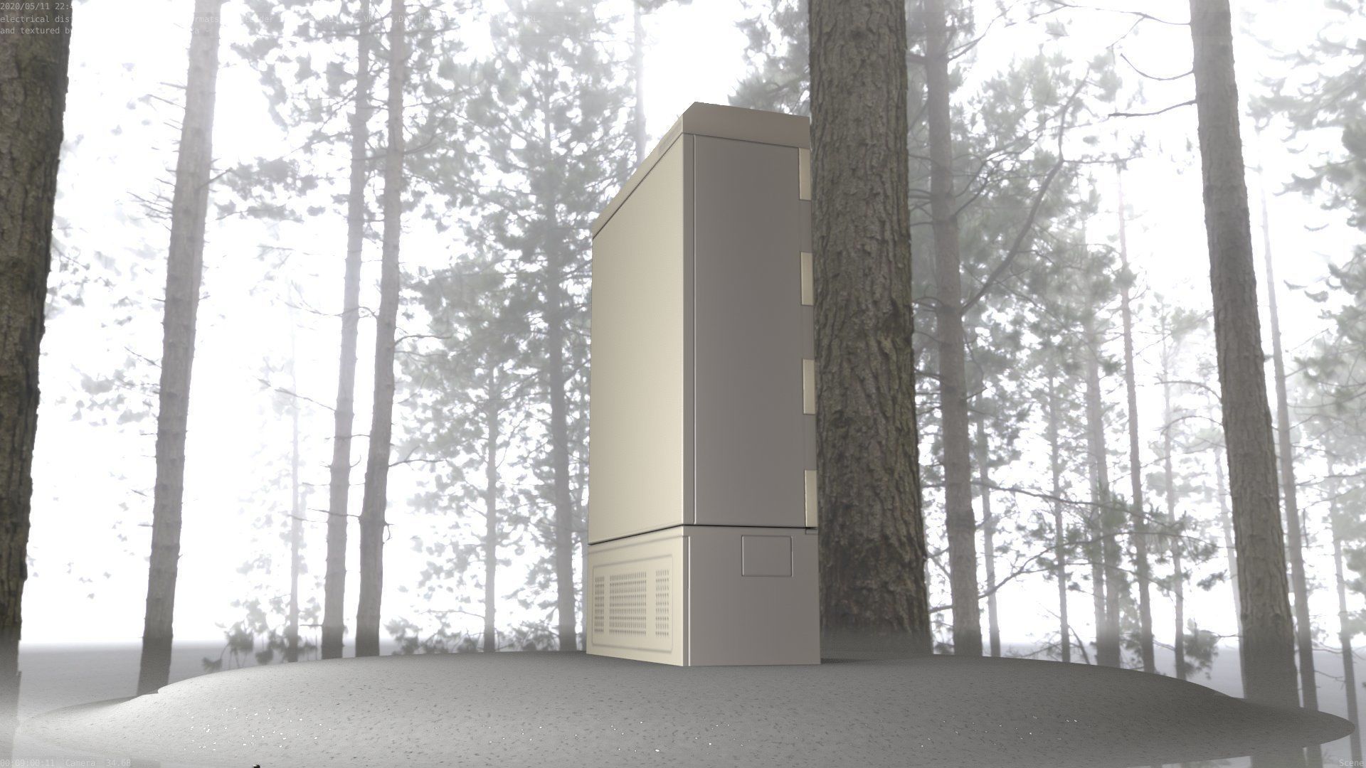 Electrical Distribution Cabinet 130 Low-poly 3D model_77