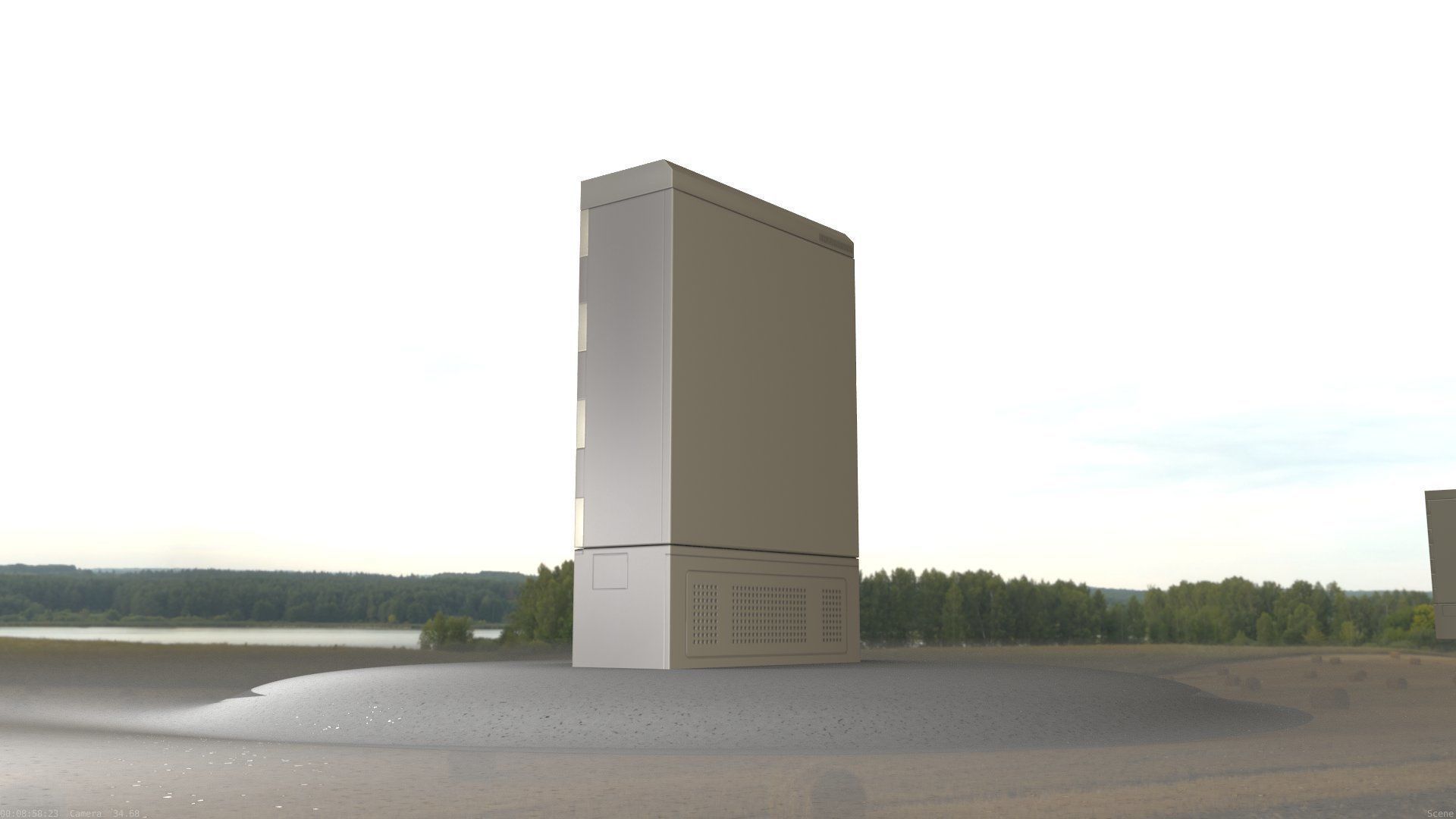 Electrical Distribution Cabinet 130 Low-poly 3D model_41