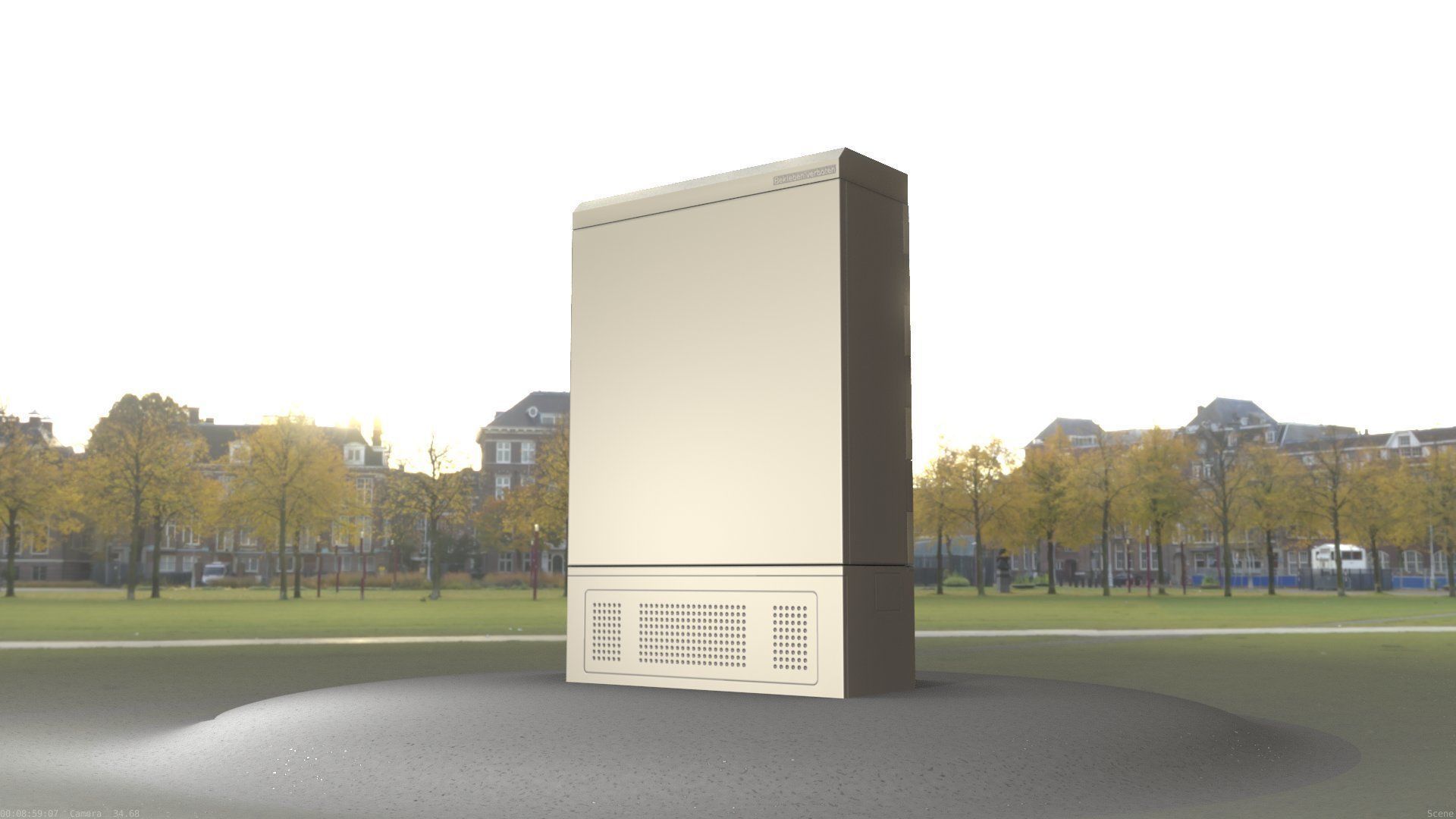 Electrical Distribution Cabinet 130 Low-poly 3D model_49