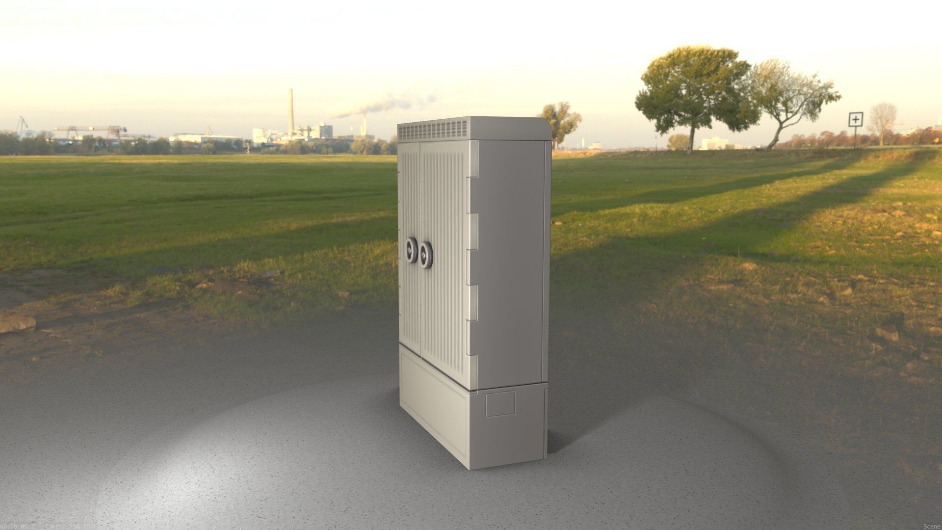 Electrical Distribution Cabinet 130 Low-poly 3D model_86