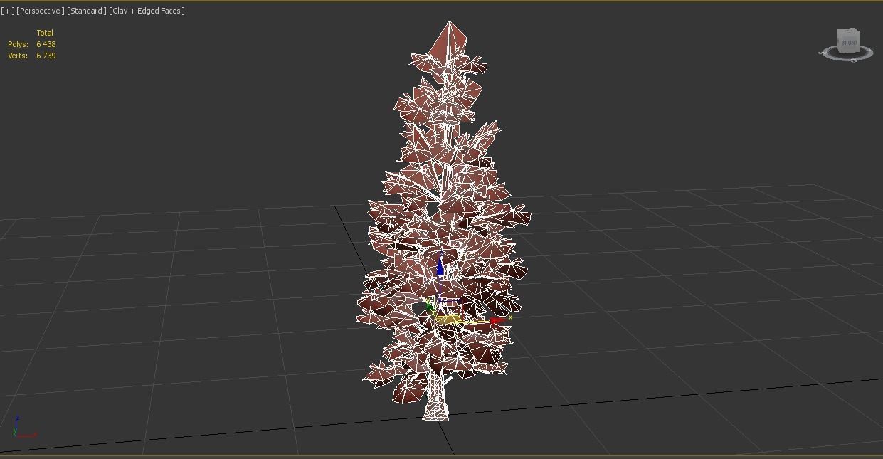 Blue Spruce Tree Low-poly 3D model_5