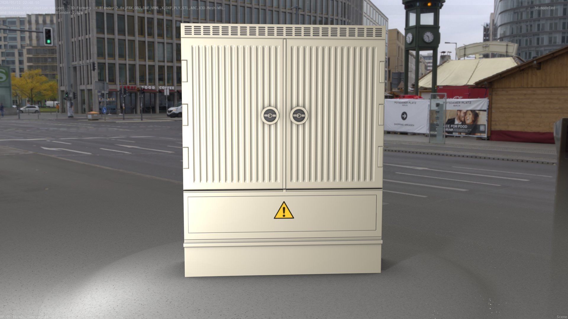 Electrical Distribution Cabinet 135 Low-poly 3D model_24