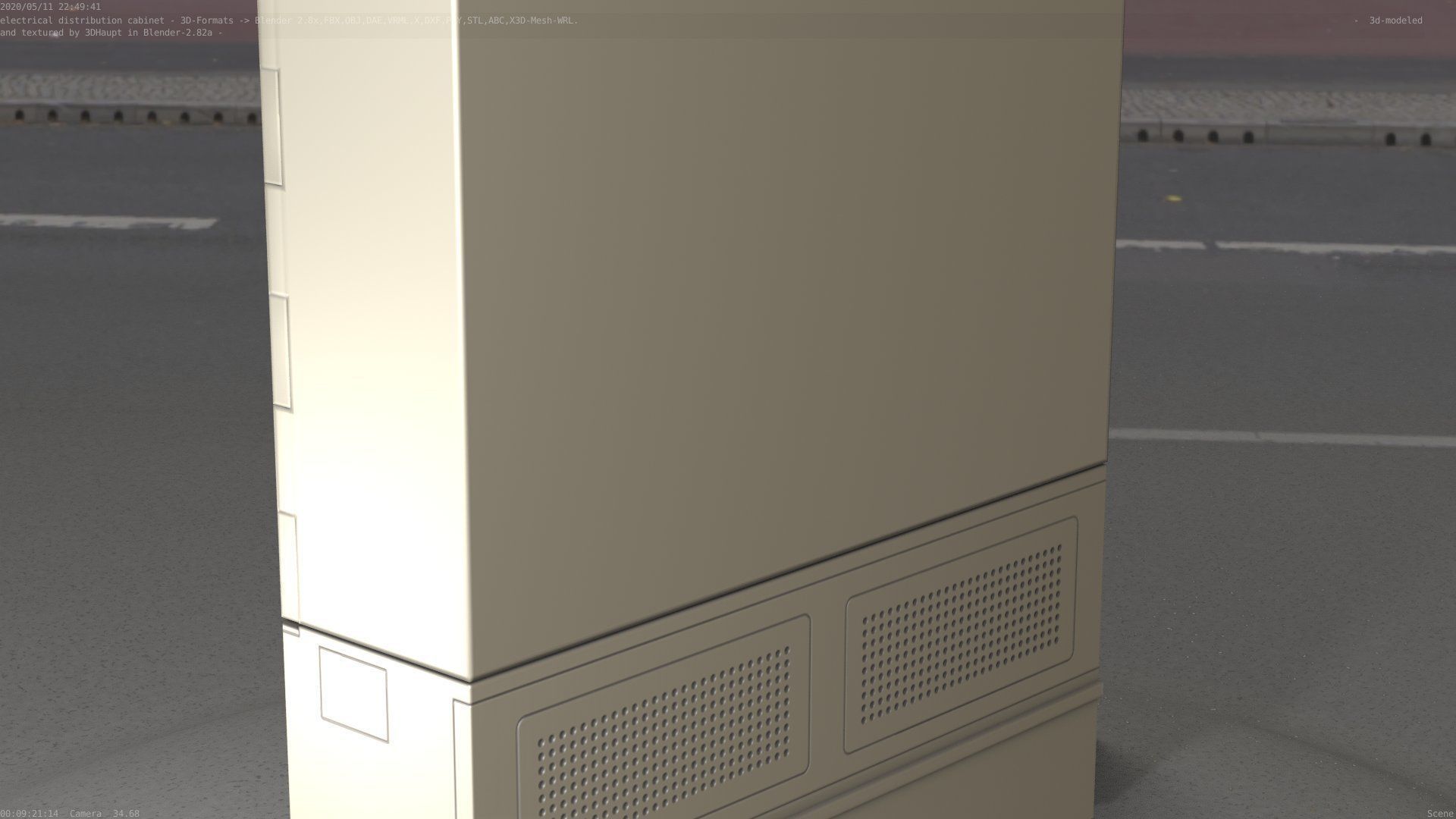 Electrical Distribution Cabinet 135 Low-poly 3D model_79