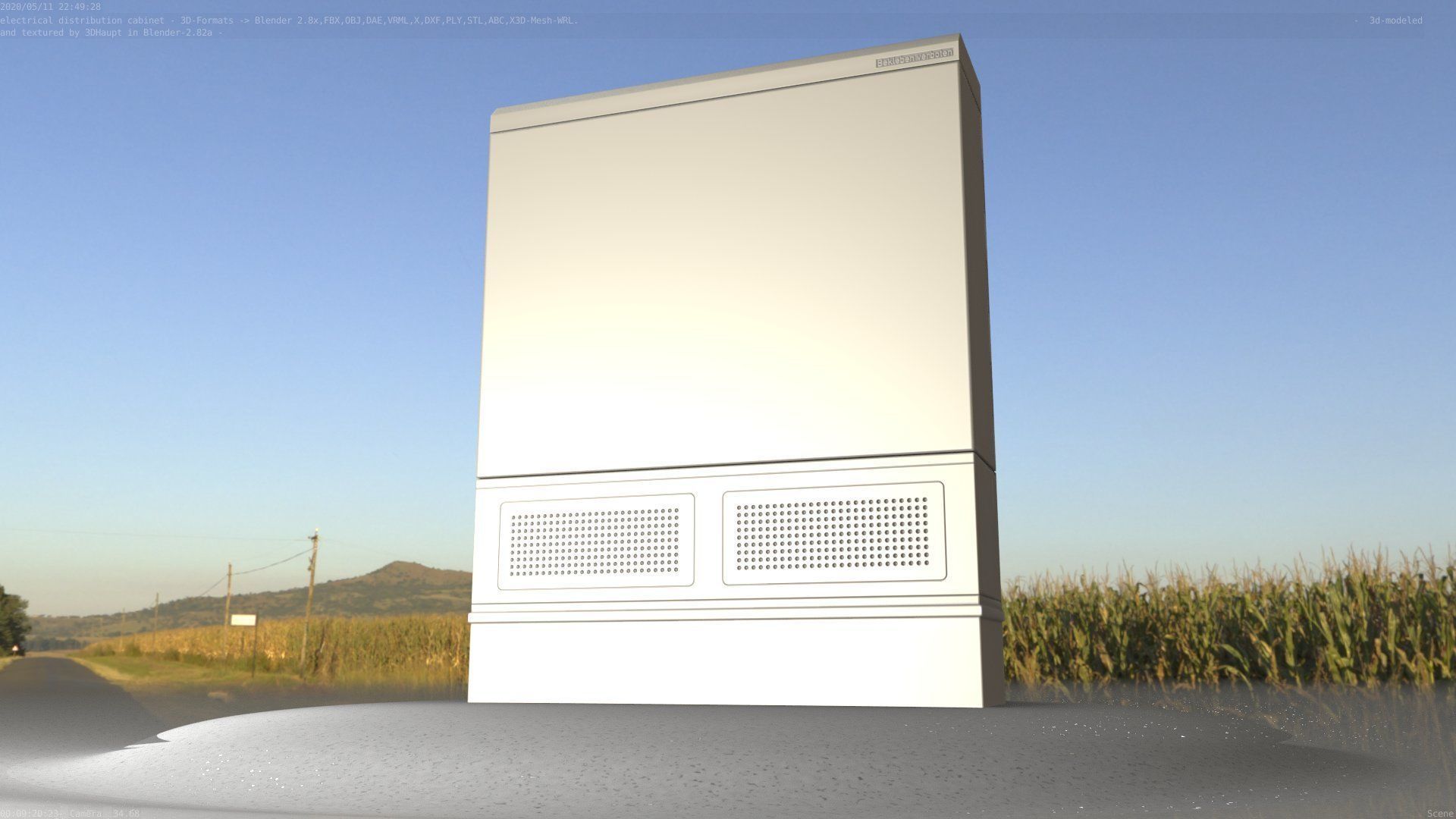 Electrical Distribution Cabinet 135 Low-poly 3D model_64