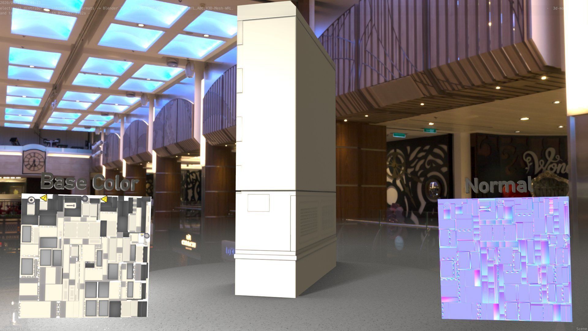 Electrical Distribution Cabinet 135 Low-poly 3D model_58