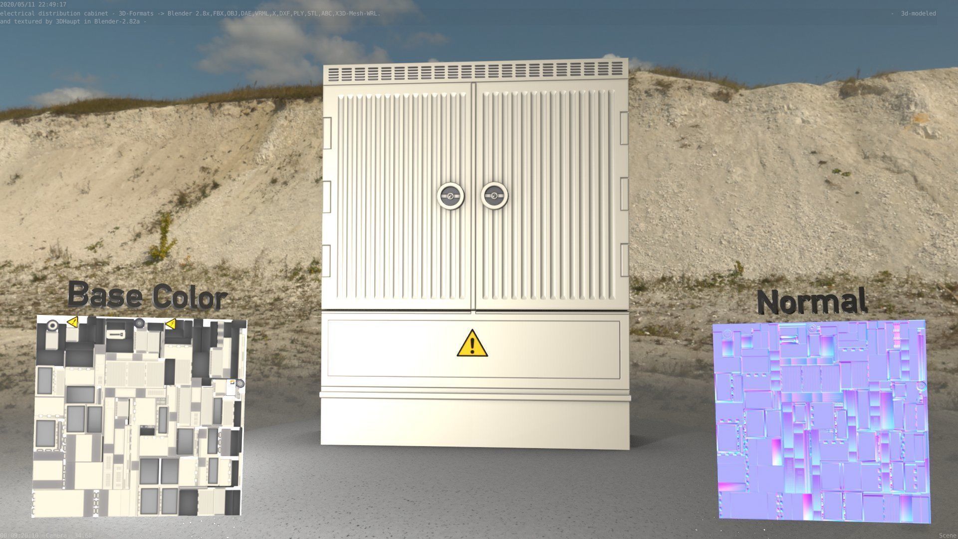 Electrical Distribution Cabinet 135 Low-poly 3D model_51