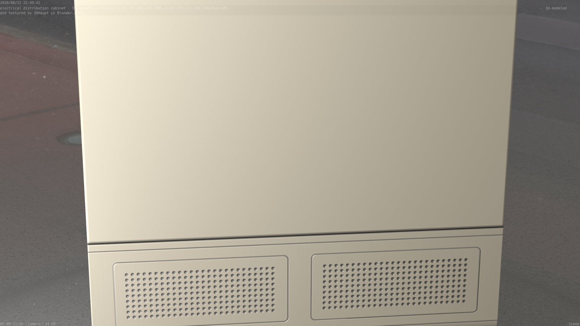 Electrical Distribution Cabinet 135 Low-poly 3D model_81