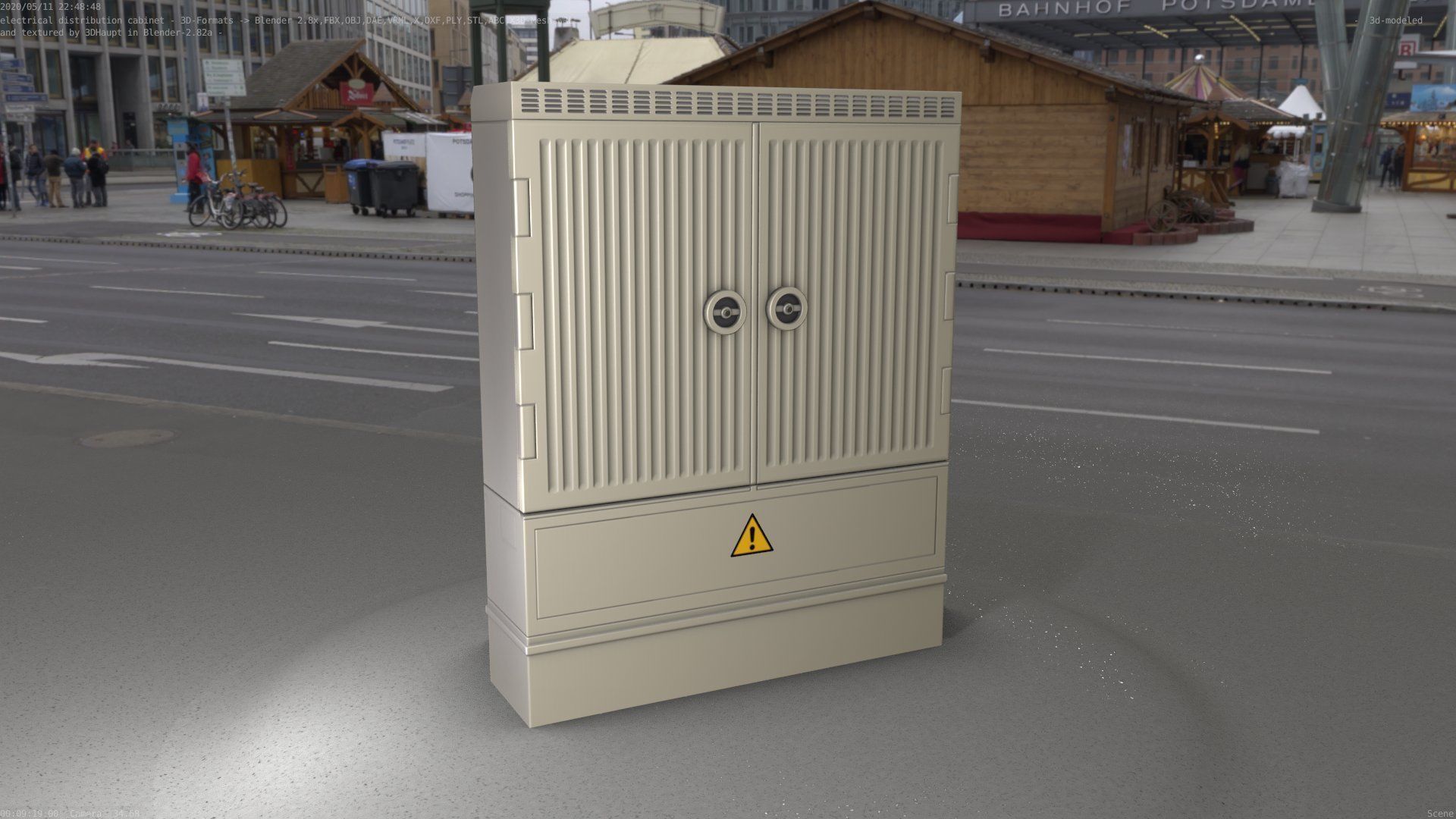 Electrical Distribution Cabinet 135 Low-poly 3D model_22