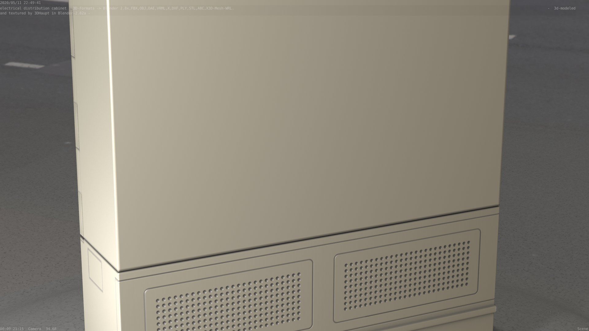 Electrical Distribution Cabinet 135 Low-poly 3D model_80