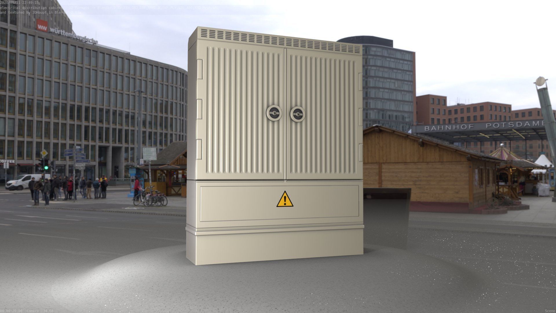 Electrical Distribution Cabinet 135 Low-poly 3D model_49