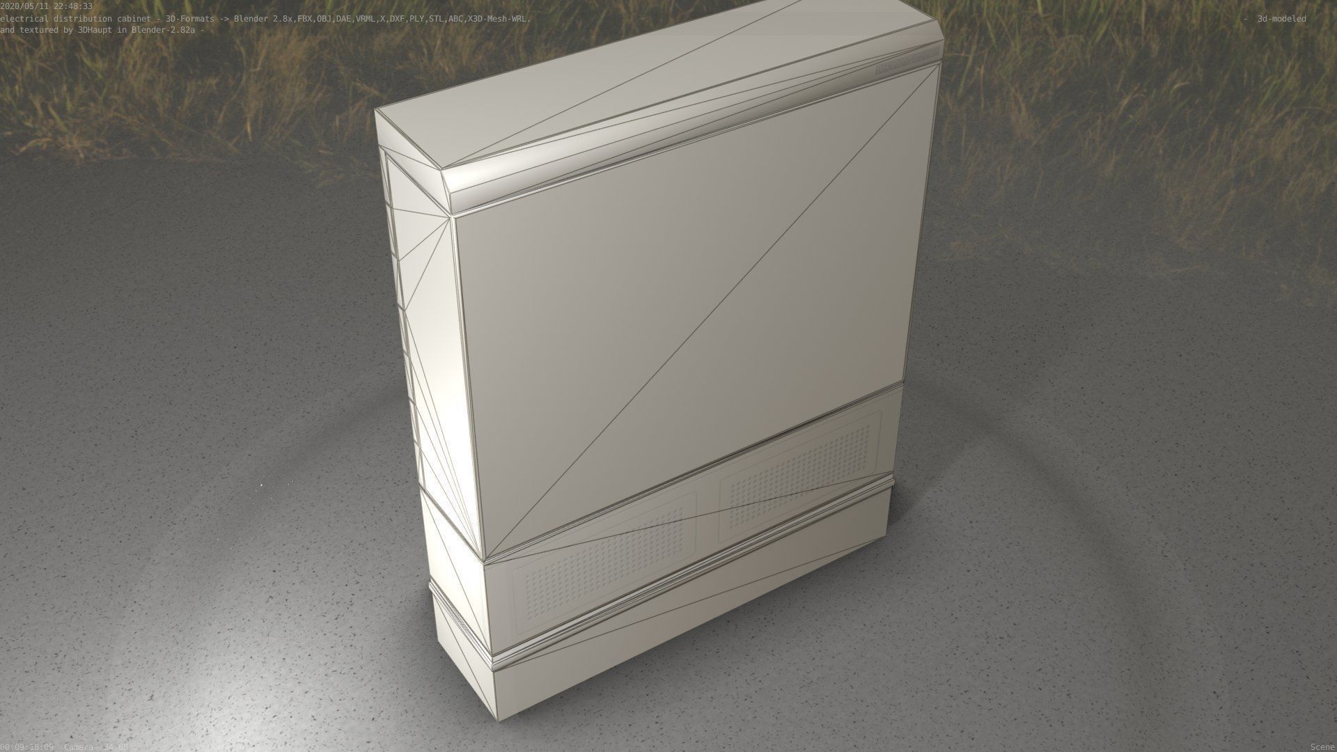 Electrical Distribution Cabinet 135 Low-poly 3D model_7