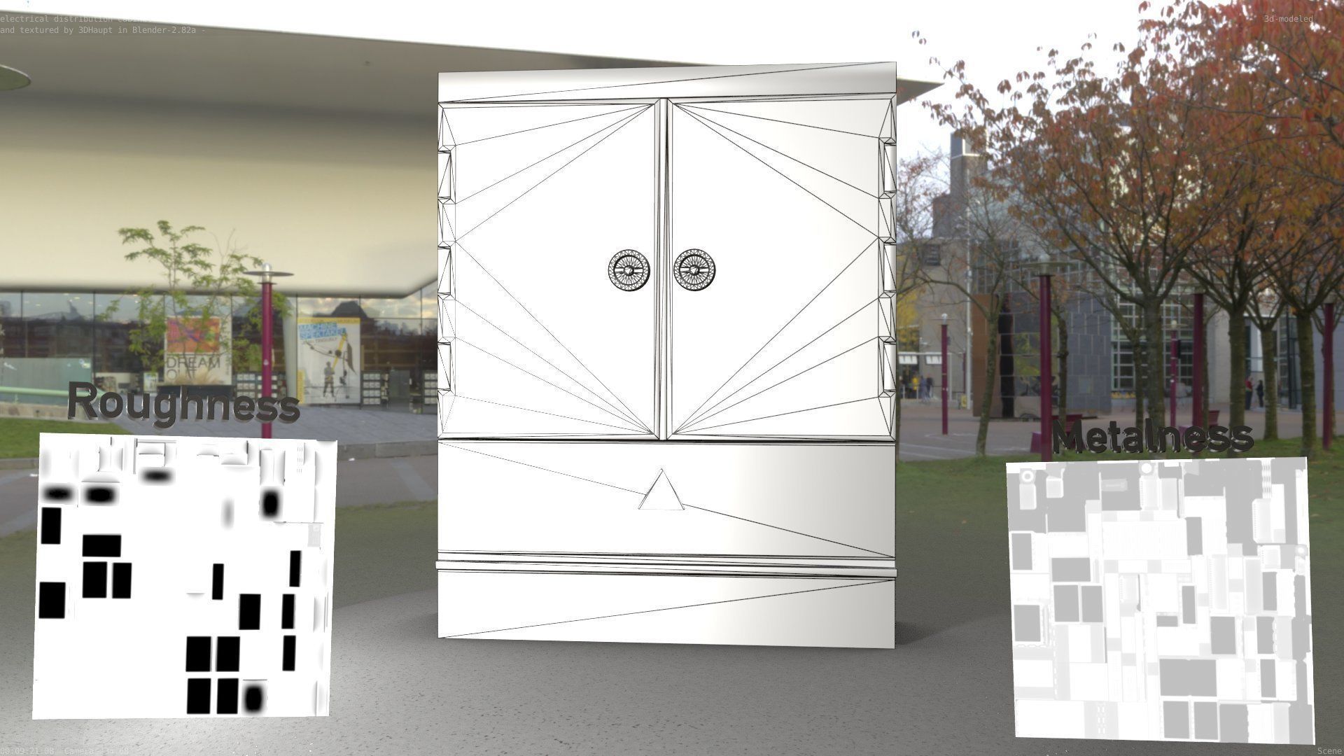 Electrical Distribution Cabinet 135 Low-poly 3D model_73