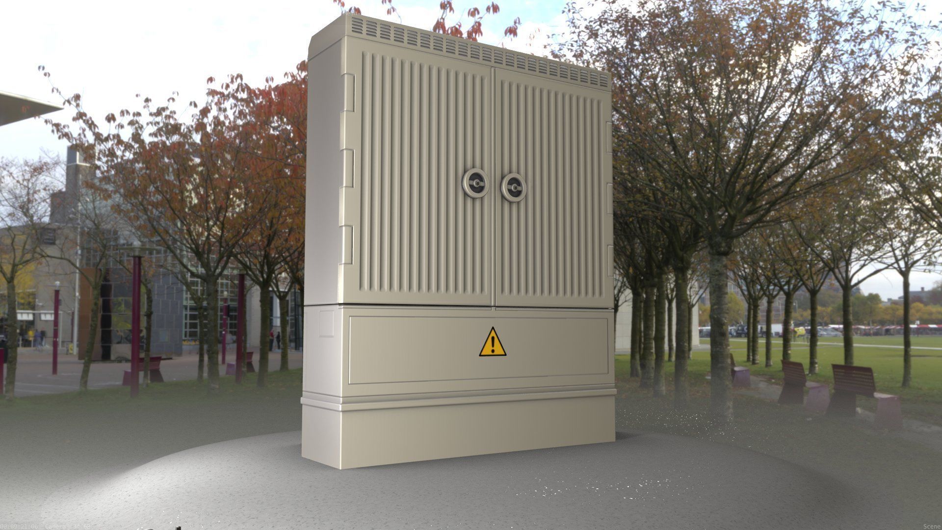 Electrical Distribution Cabinet 135 Low-poly 3D model_71