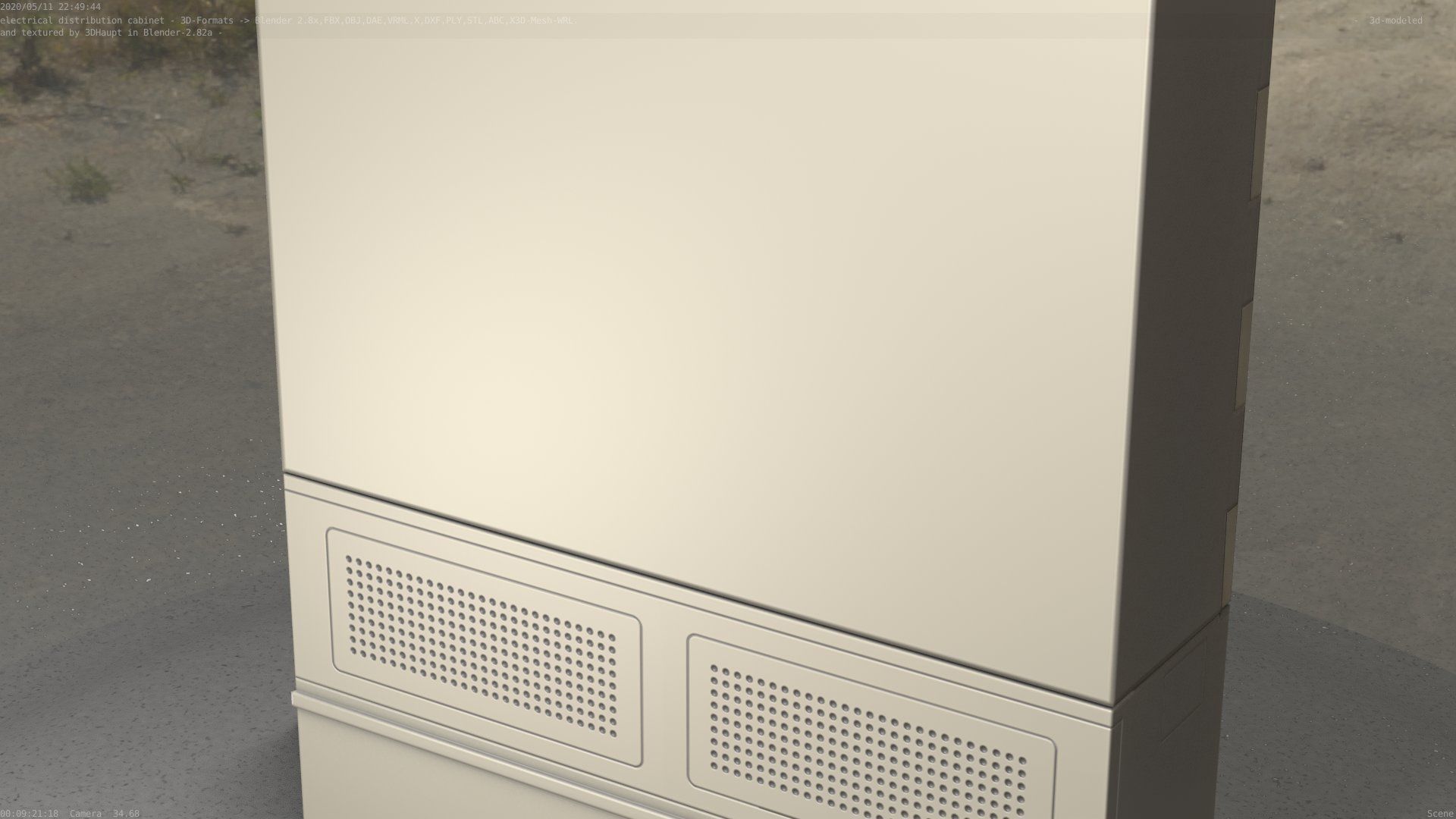 Electrical Distribution Cabinet 135 Low-poly 3D model_83