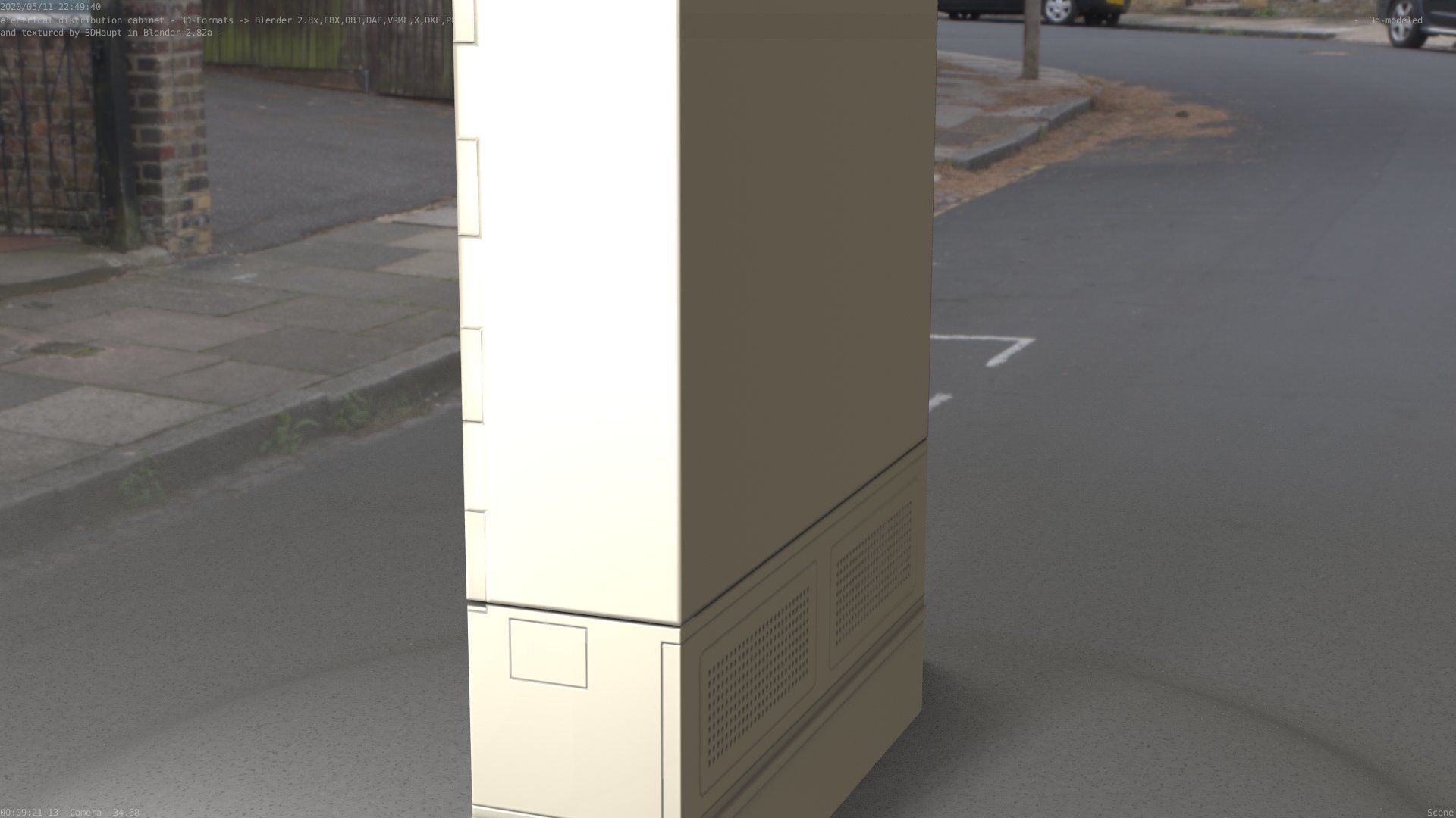 Electrical Distribution Cabinet 135 Low-poly 3D model_78