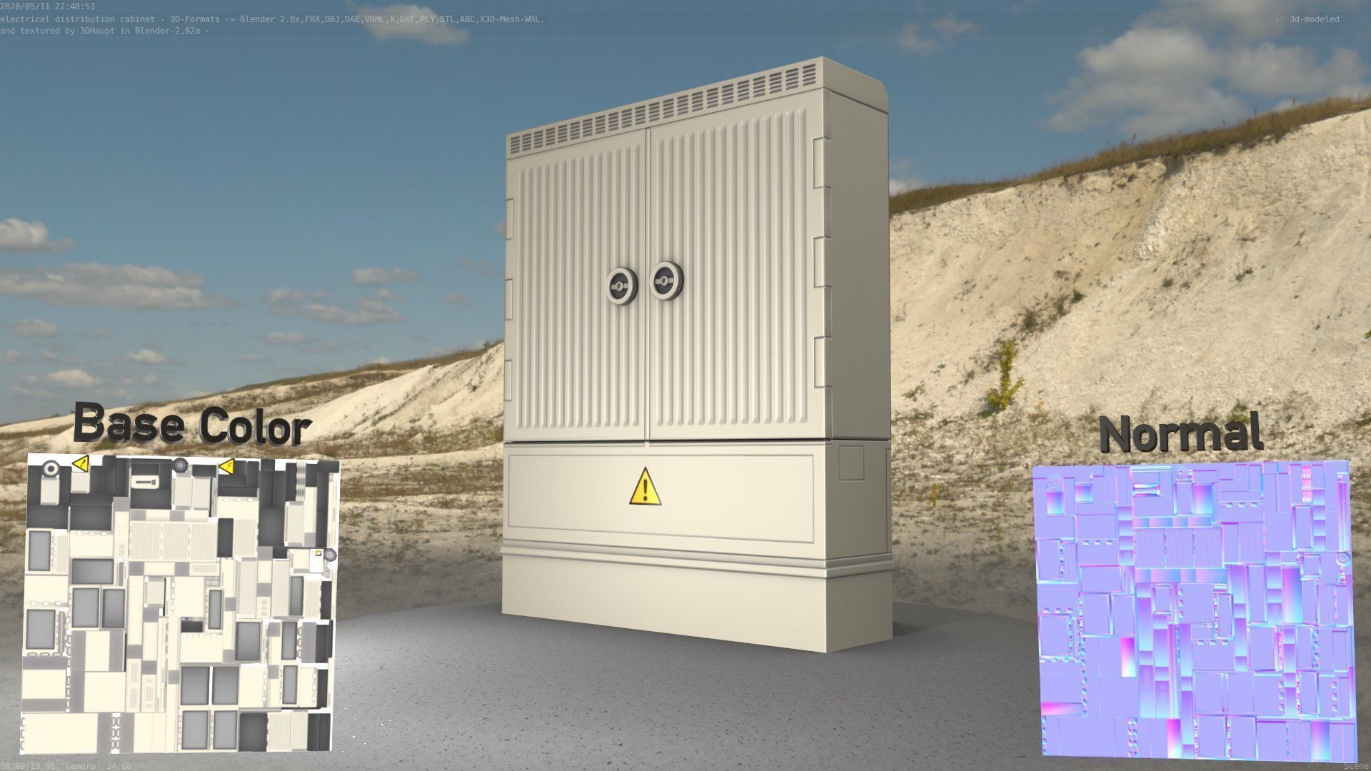 Electrical Distribution Cabinet 135 Low-poly 3D model_2