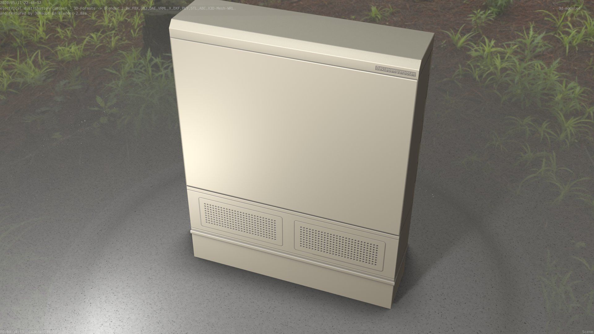 Electrical Distribution Cabinet 135 Low-poly 3D model_11