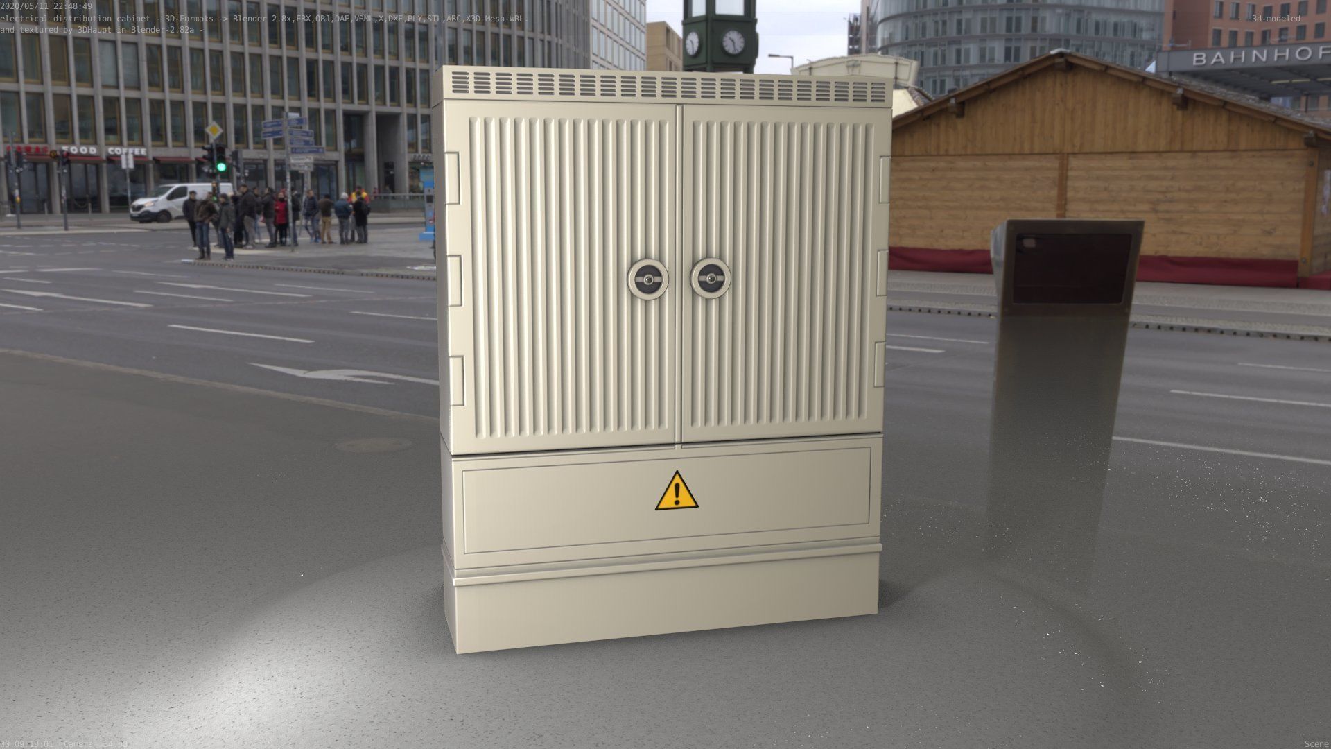 Electrical Distribution Cabinet 135 Low-poly 3D model_23