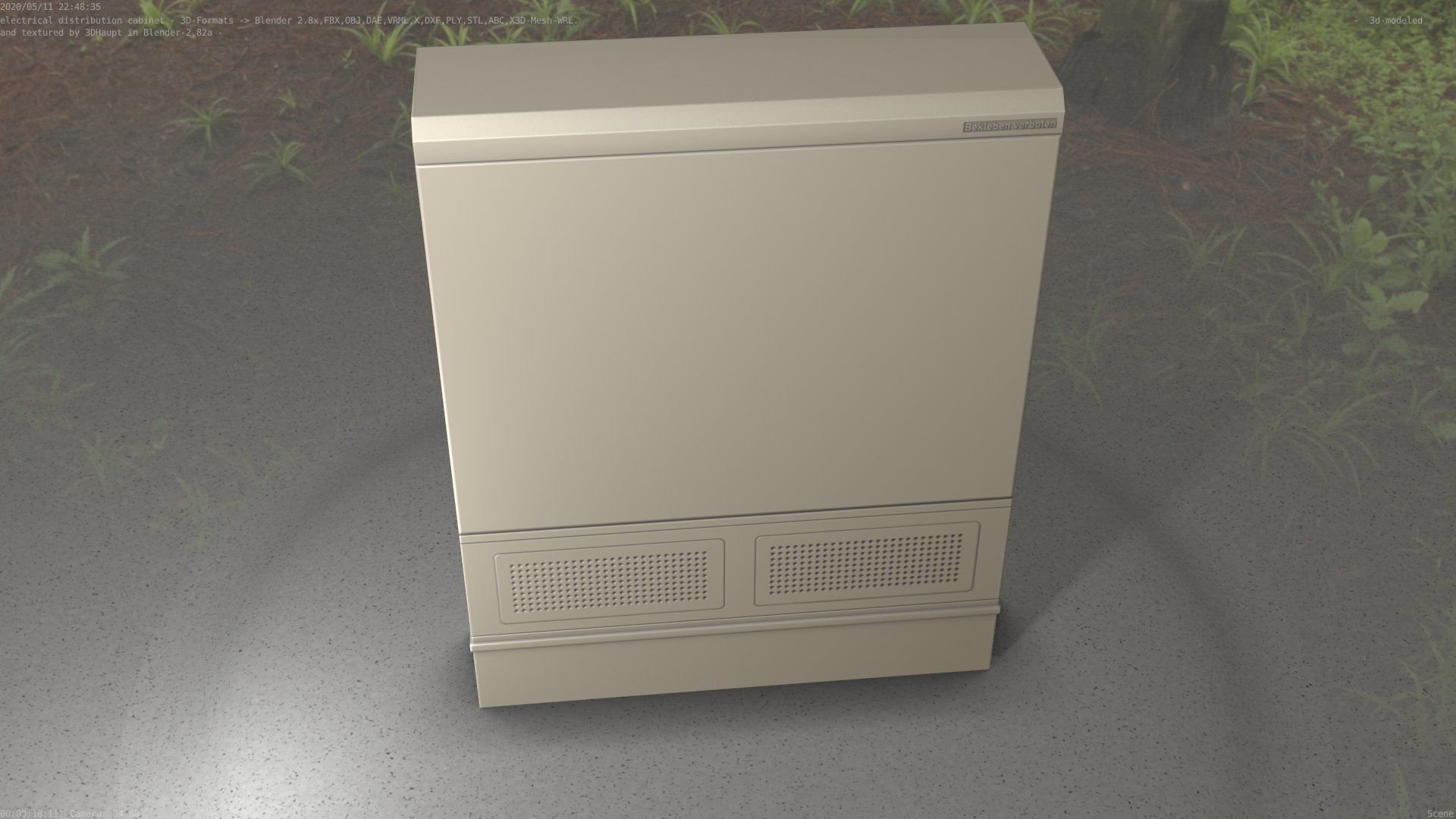 Electrical Distribution Cabinet 135 Low-poly 3D model_9