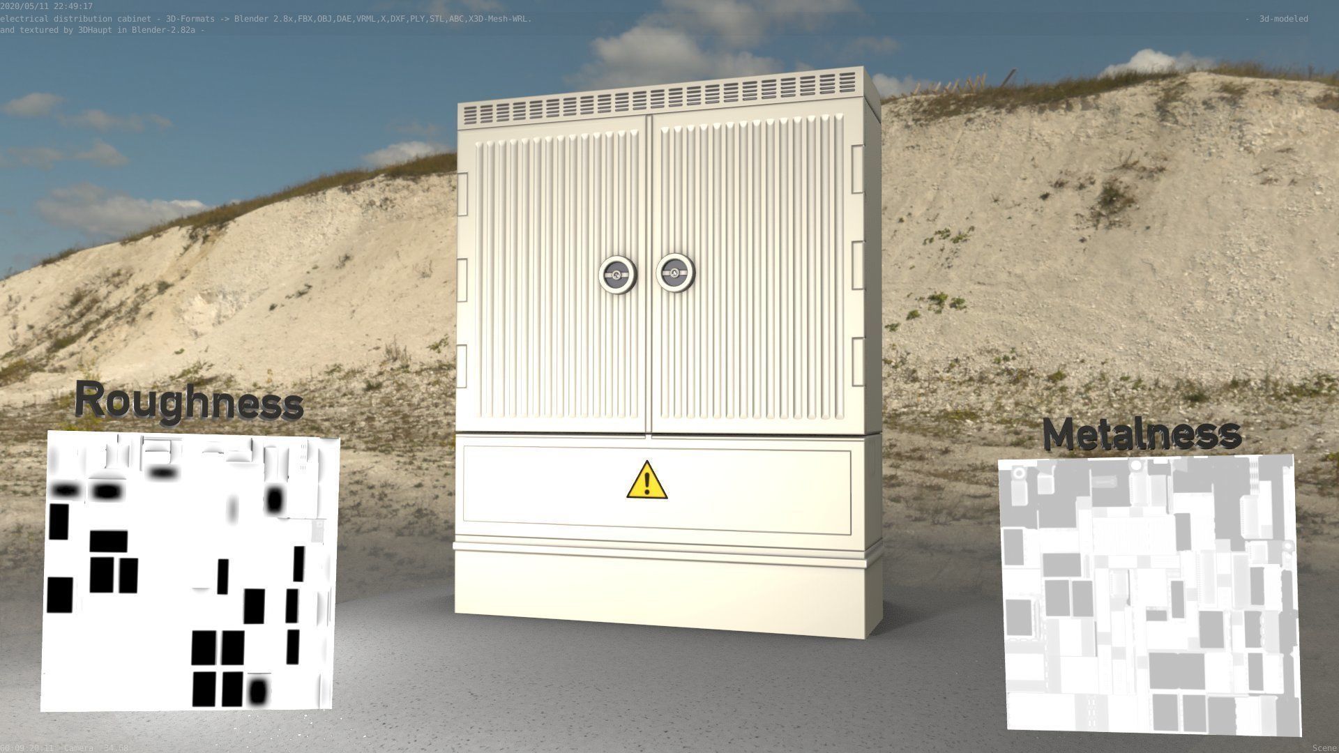 Electrical Distribution Cabinet 135 Low-poly 3D model_52