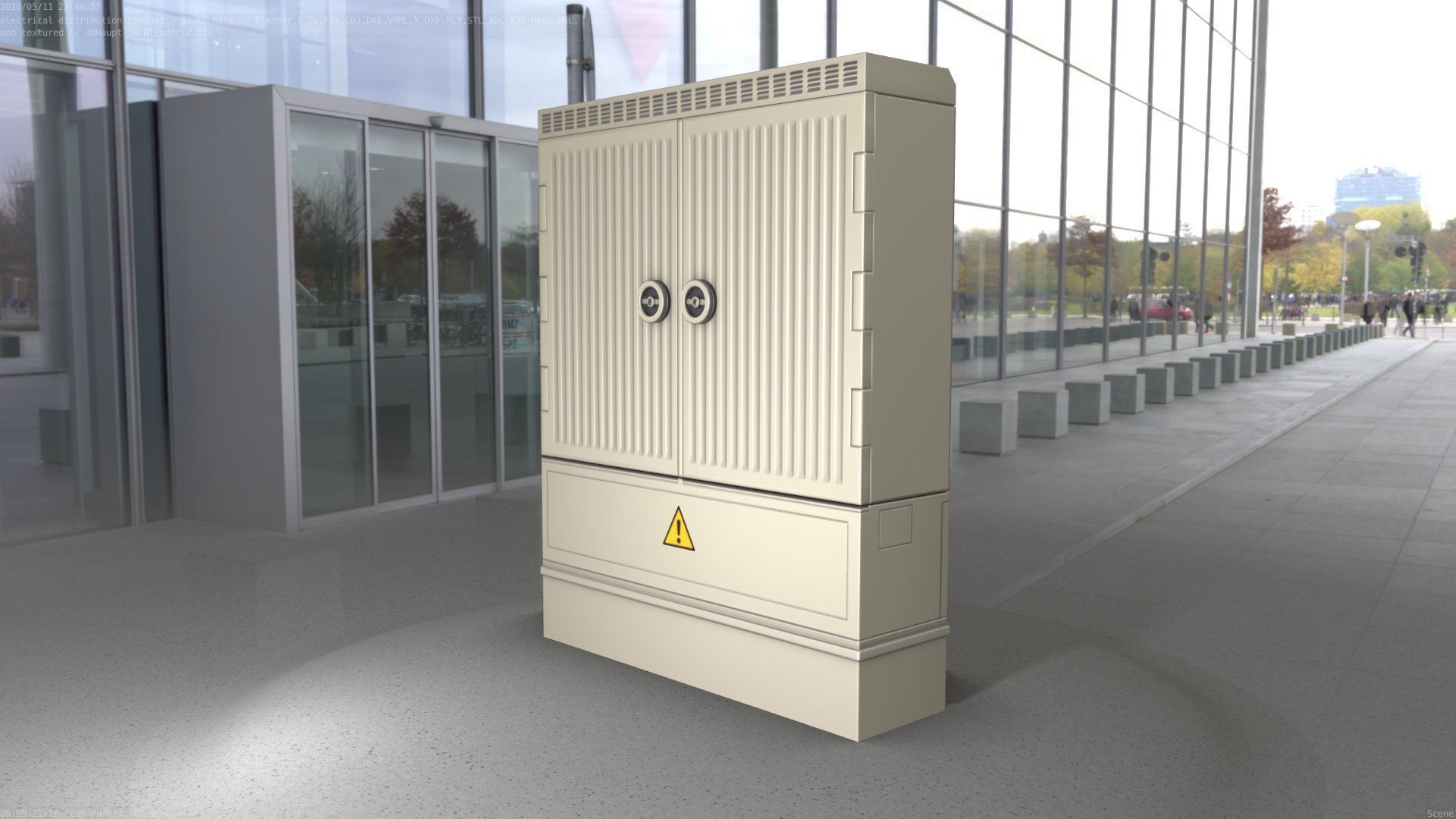 Electrical Distribution Cabinet 135 Low-poly 3D model_75