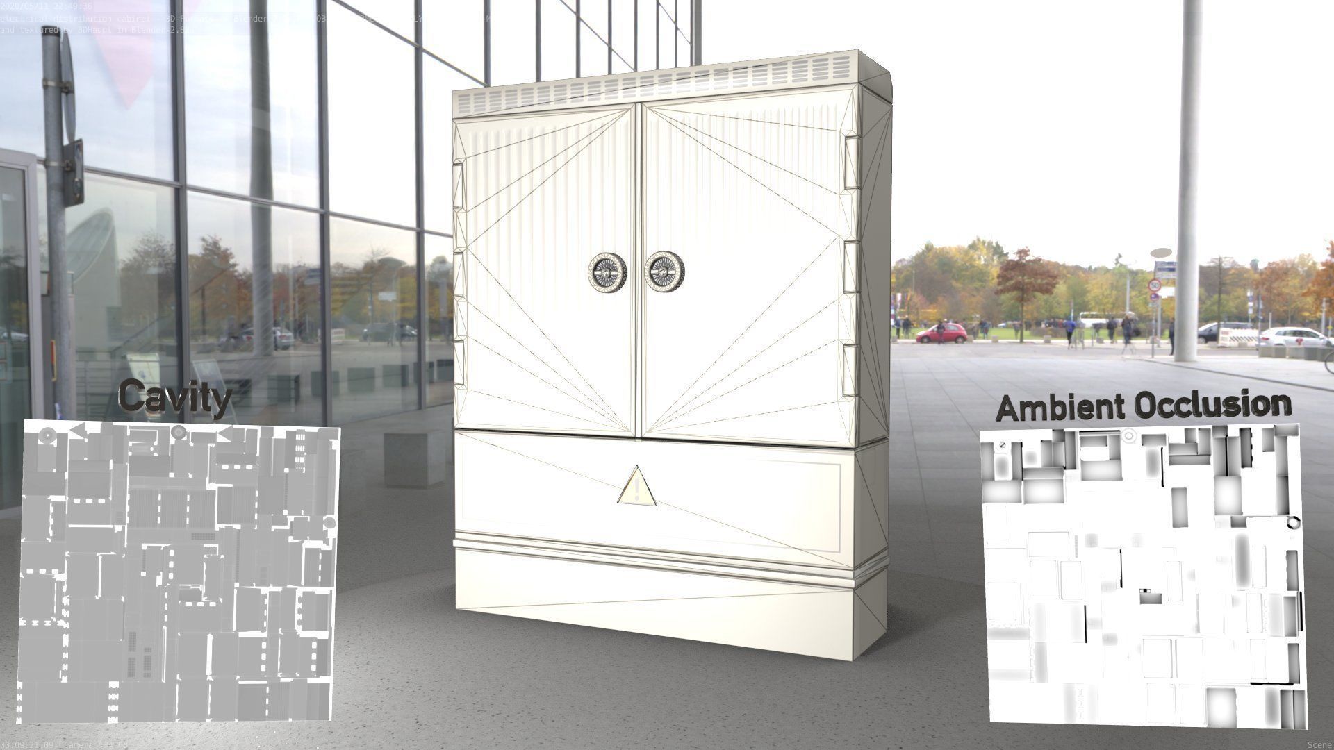 Electrical Distribution Cabinet 135 Low-poly 3D model_74