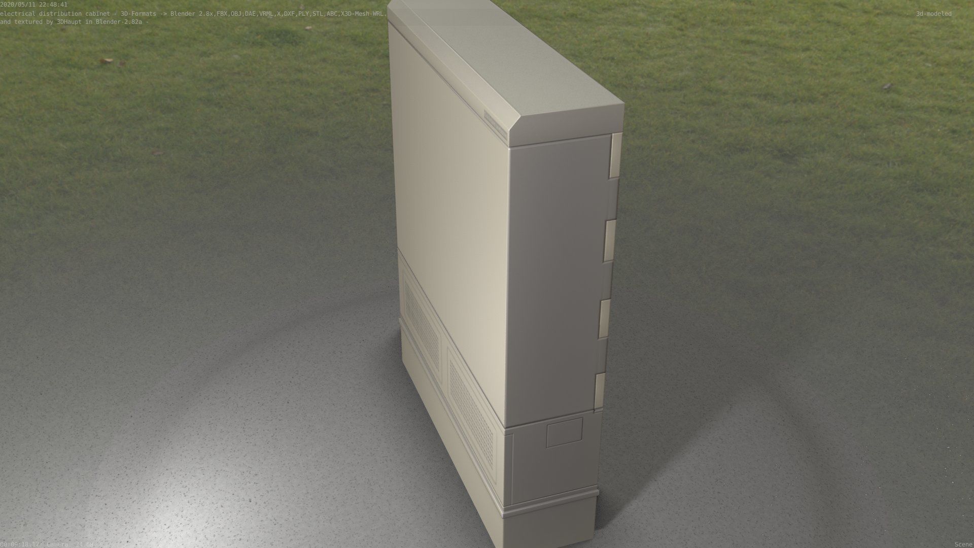 Electrical Distribution Cabinet 135 Low-poly 3D model_15