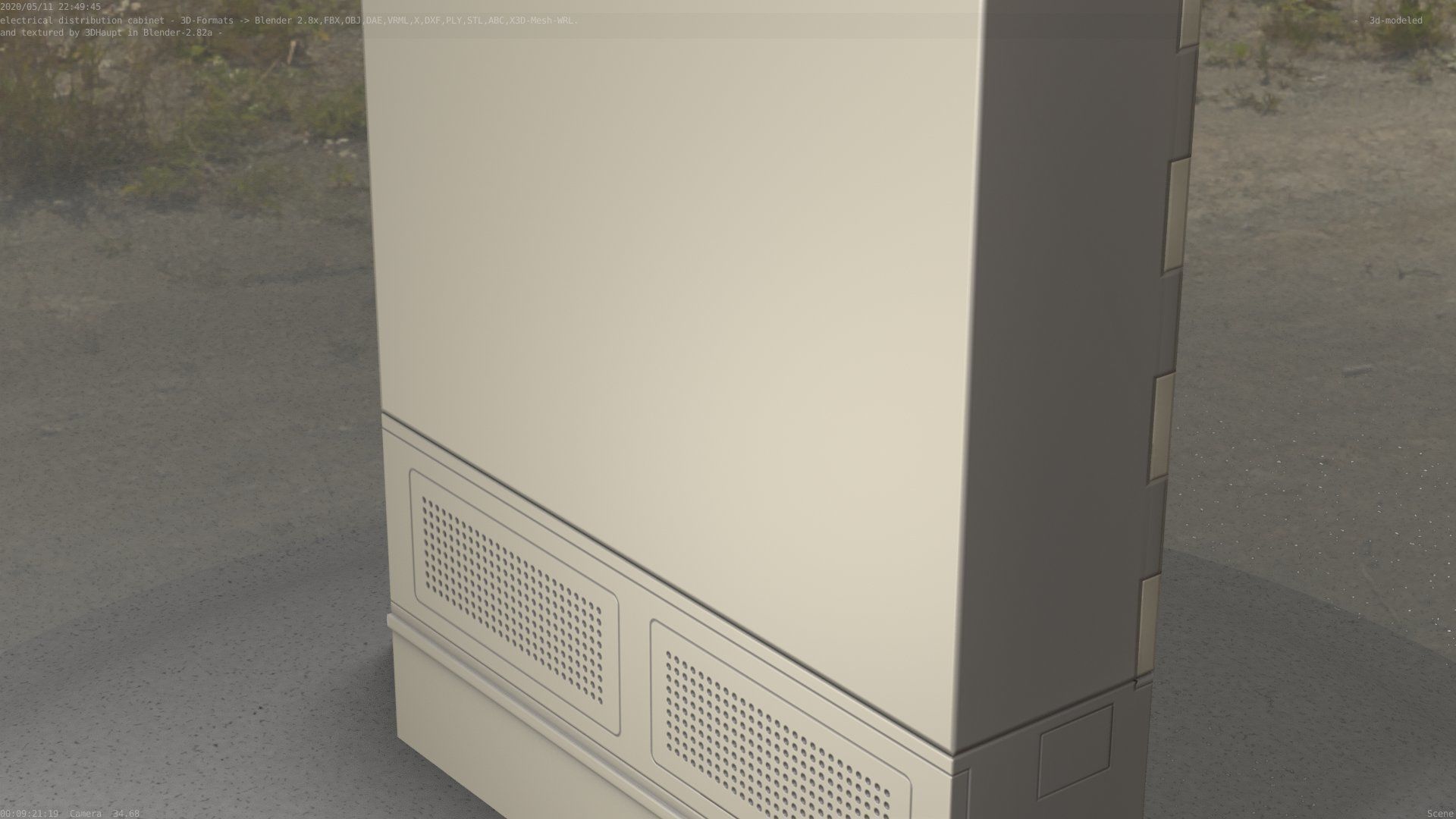 Electrical Distribution Cabinet 135 Low-poly 3D model_84