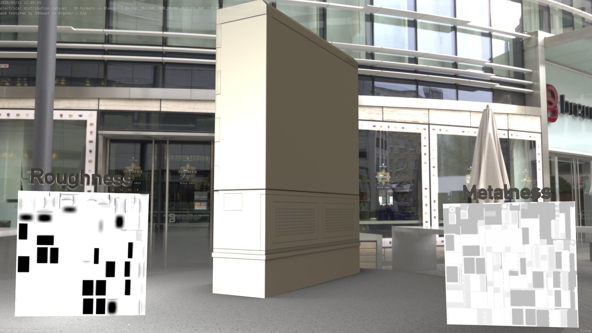 Electrical Distribution Cabinet 135 Low-poly 3D model_59