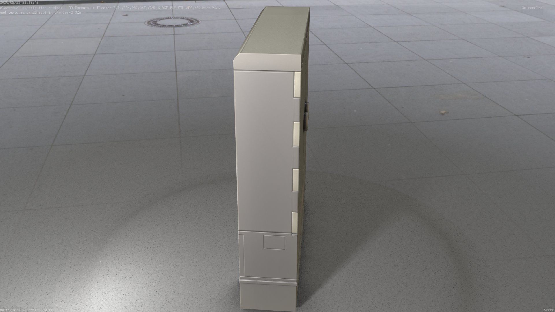 Electrical Distribution Cabinet 135 Low-poly 3D model_17