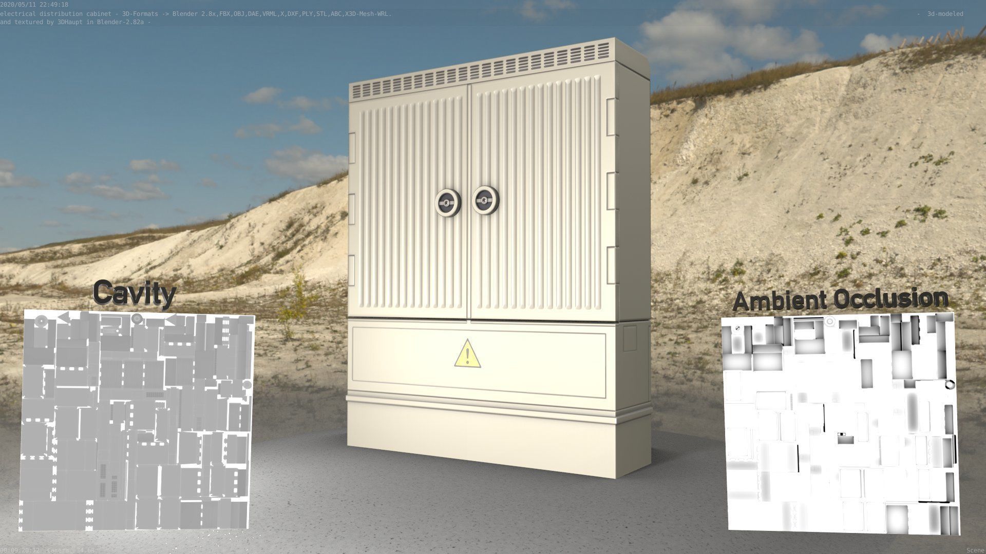 Electrical Distribution Cabinet 135 Low-poly 3D model_53