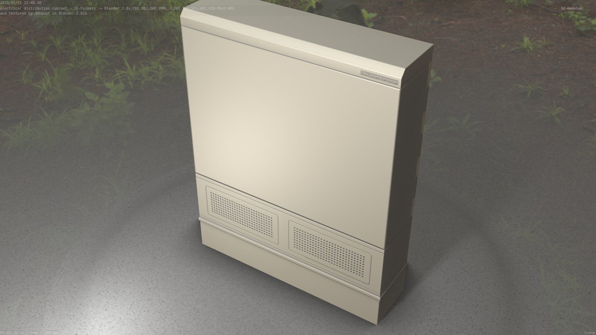Electrical Distribution Cabinet 135 Low-poly 3D model_12