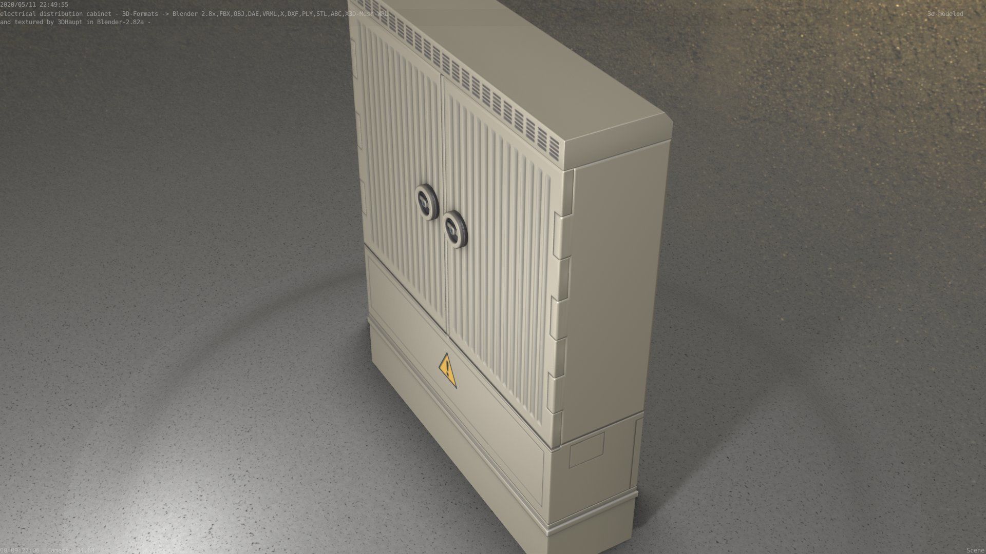Electrical Distribution Cabinet 135 Low-poly 3D model_95