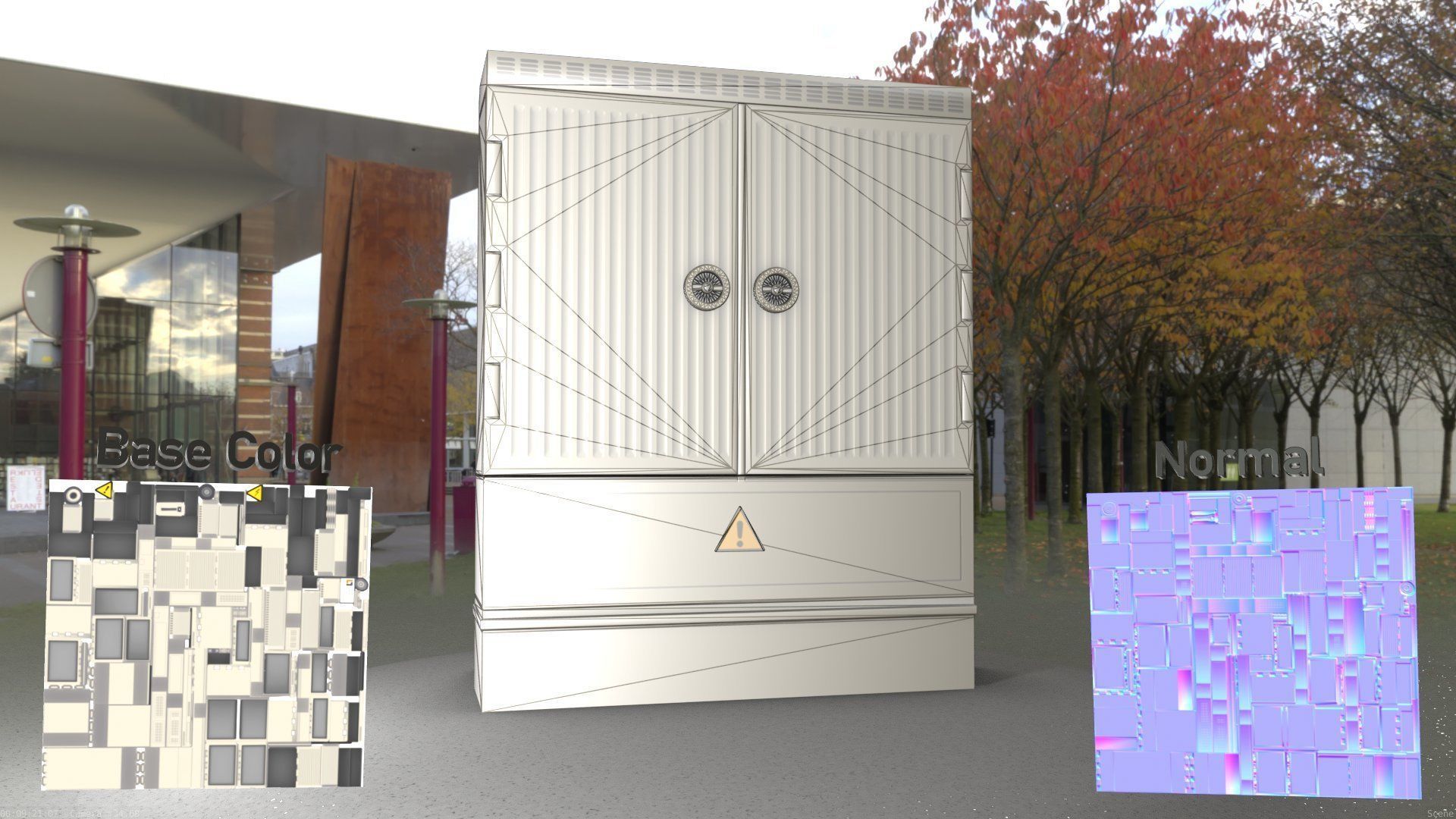 Electrical Distribution Cabinet 135 Low-poly 3D model_72