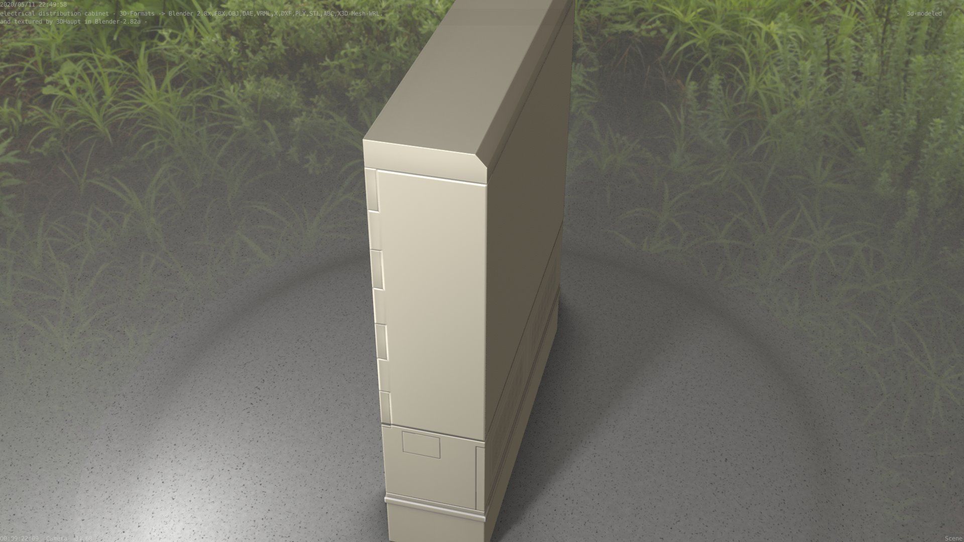 Electrical Distribution Cabinet 135 Low-poly 3D model_98