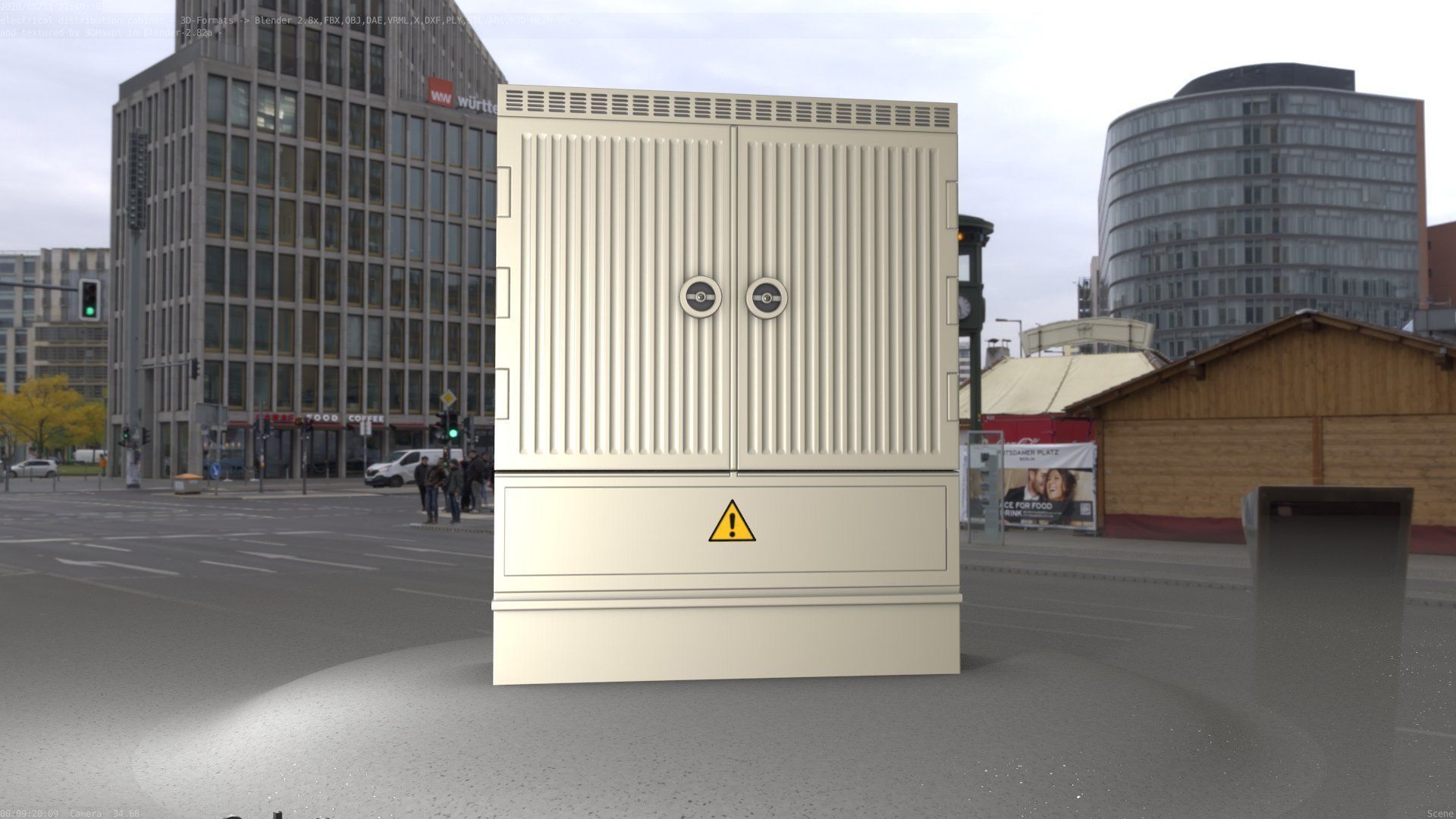 Electrical Distribution Cabinet 135 Low-poly 3D model_50