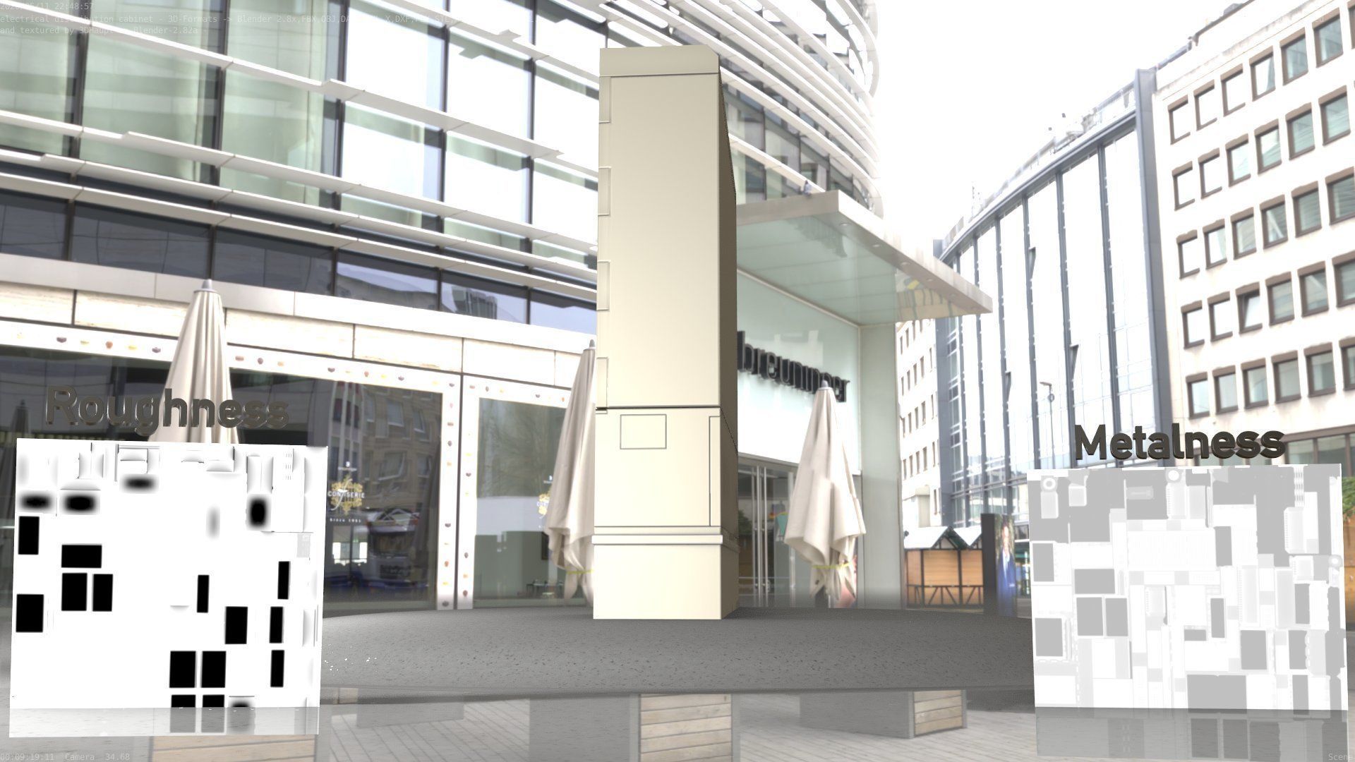 Electrical Distribution Cabinet 135 Low-poly 3D model_28