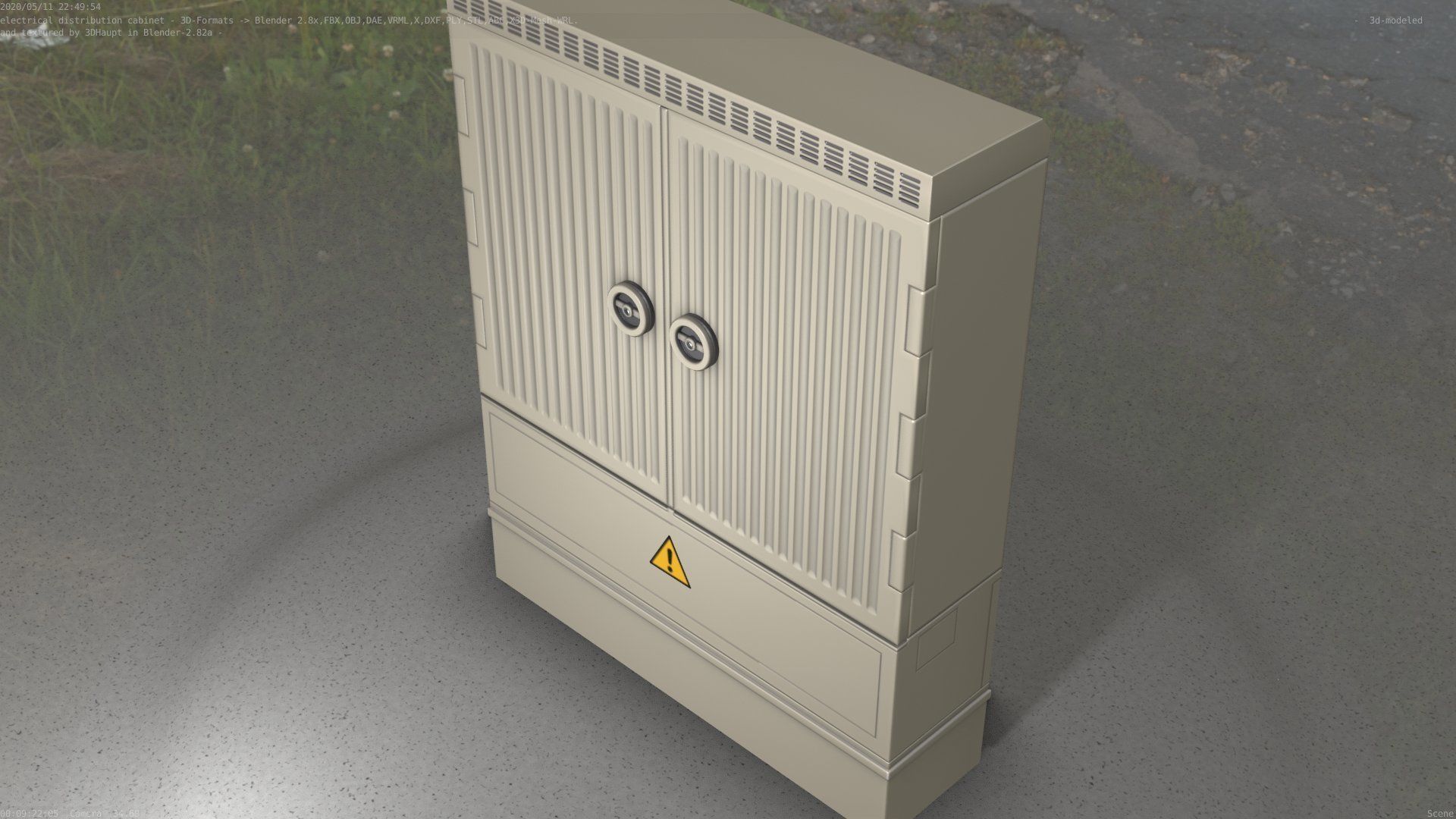 Electrical Distribution Cabinet 135 Low-poly 3D model_94