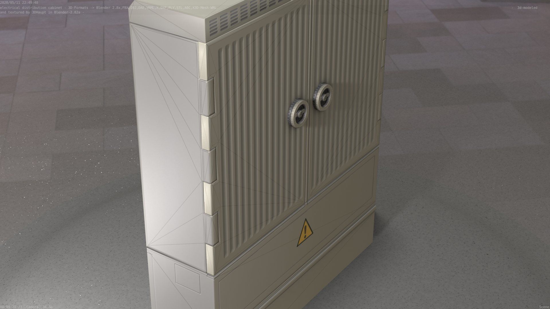 Electrical Distribution Cabinet 135 Low-poly 3D model_88