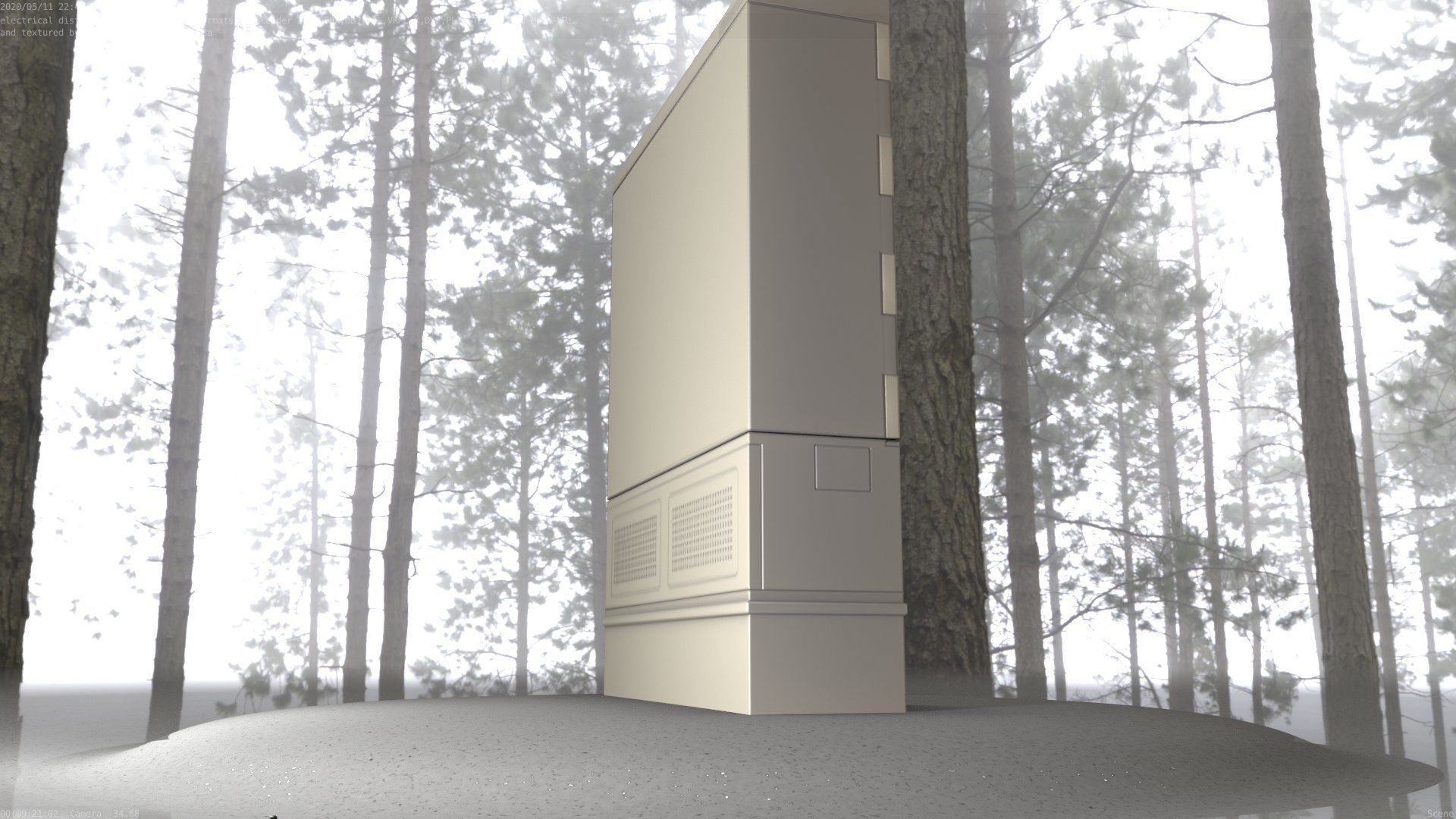 Electrical Distribution Cabinet 135 Low-poly 3D model_67