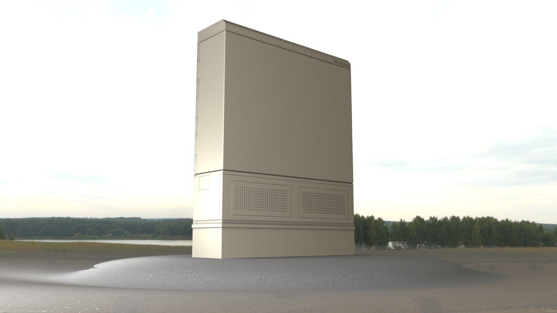Electrical Distribution Cabinet 135 Low-poly 3D model_32