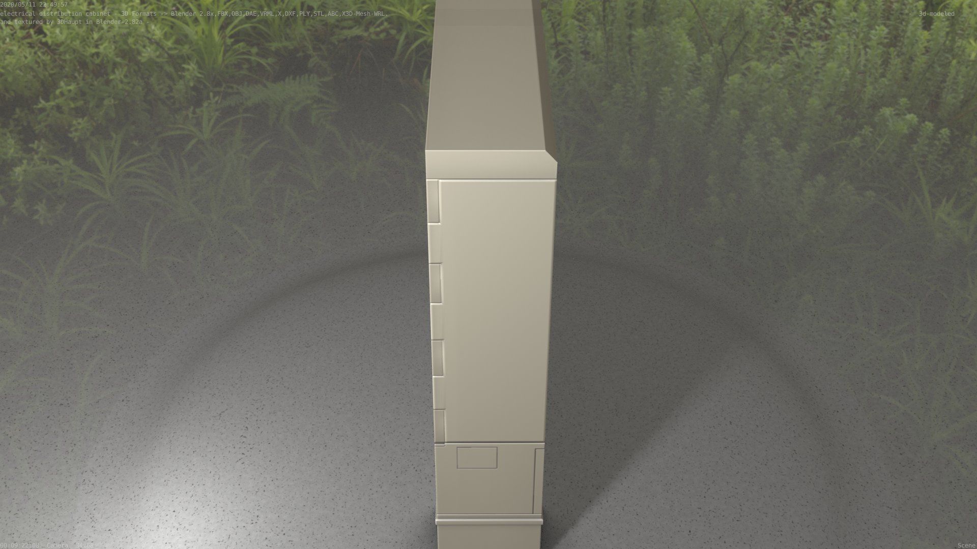 Electrical Distribution Cabinet 135 Low-poly 3D model_97