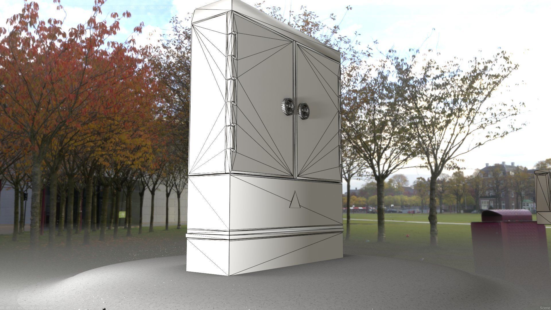 Electrical Distribution Cabinet 135 Low-poly 3D model_70