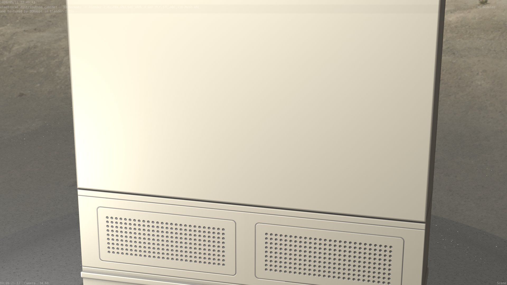 Electrical Distribution Cabinet 135 Low-poly 3D model_82