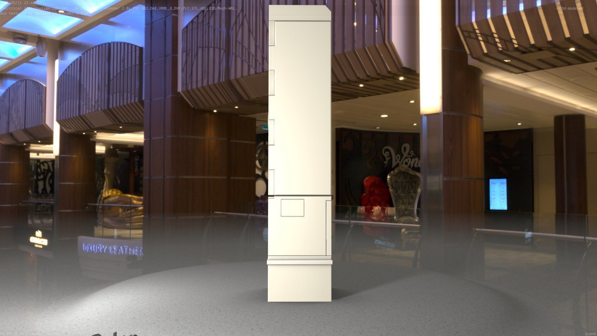 Electrical Distribution Cabinet 135 Low-poly 3D model_57