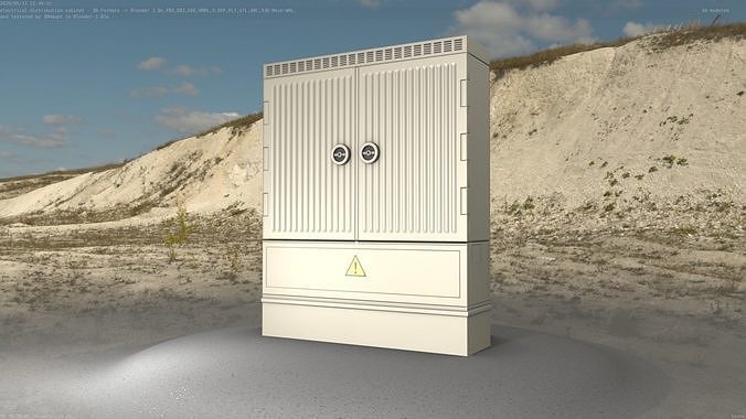 Electrical Distribution Cabinet 135 Low-poly 3D model