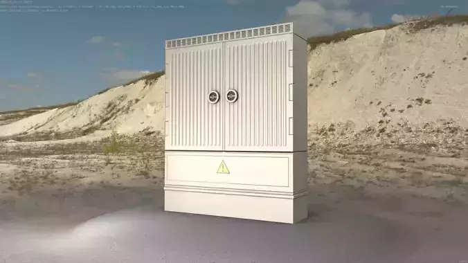 Electrical Distribution Cabinet 135 Low-poly 3D model