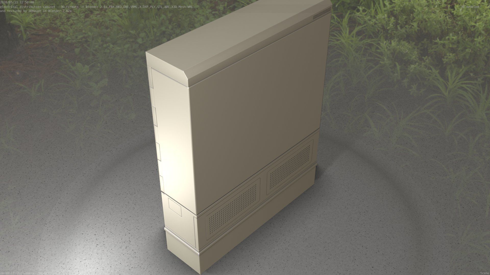 Electrical Distribution Cabinet 135 Low-poly 3D model_100
