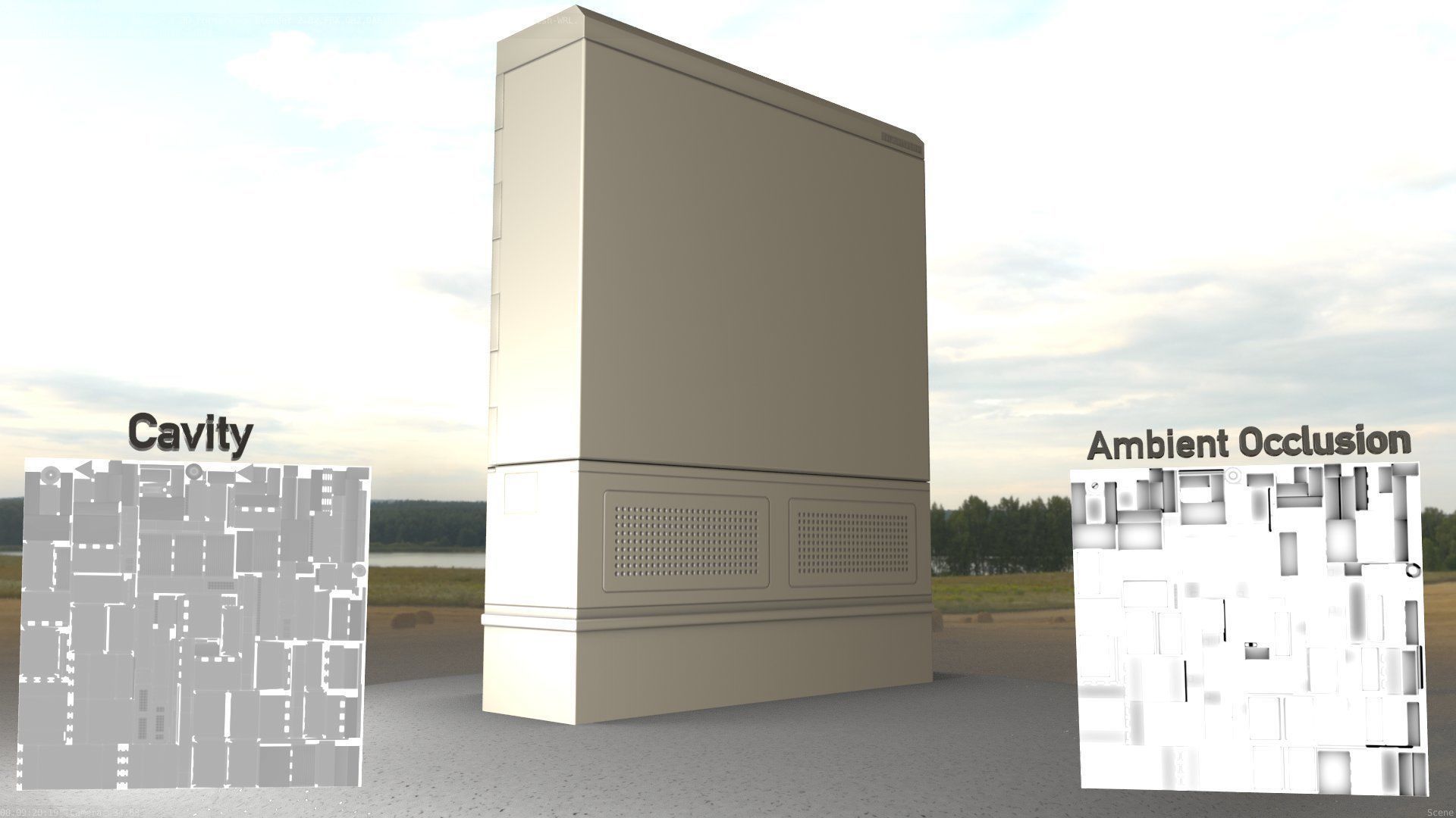 Electrical Distribution Cabinet 135 Low-poly 3D model_60